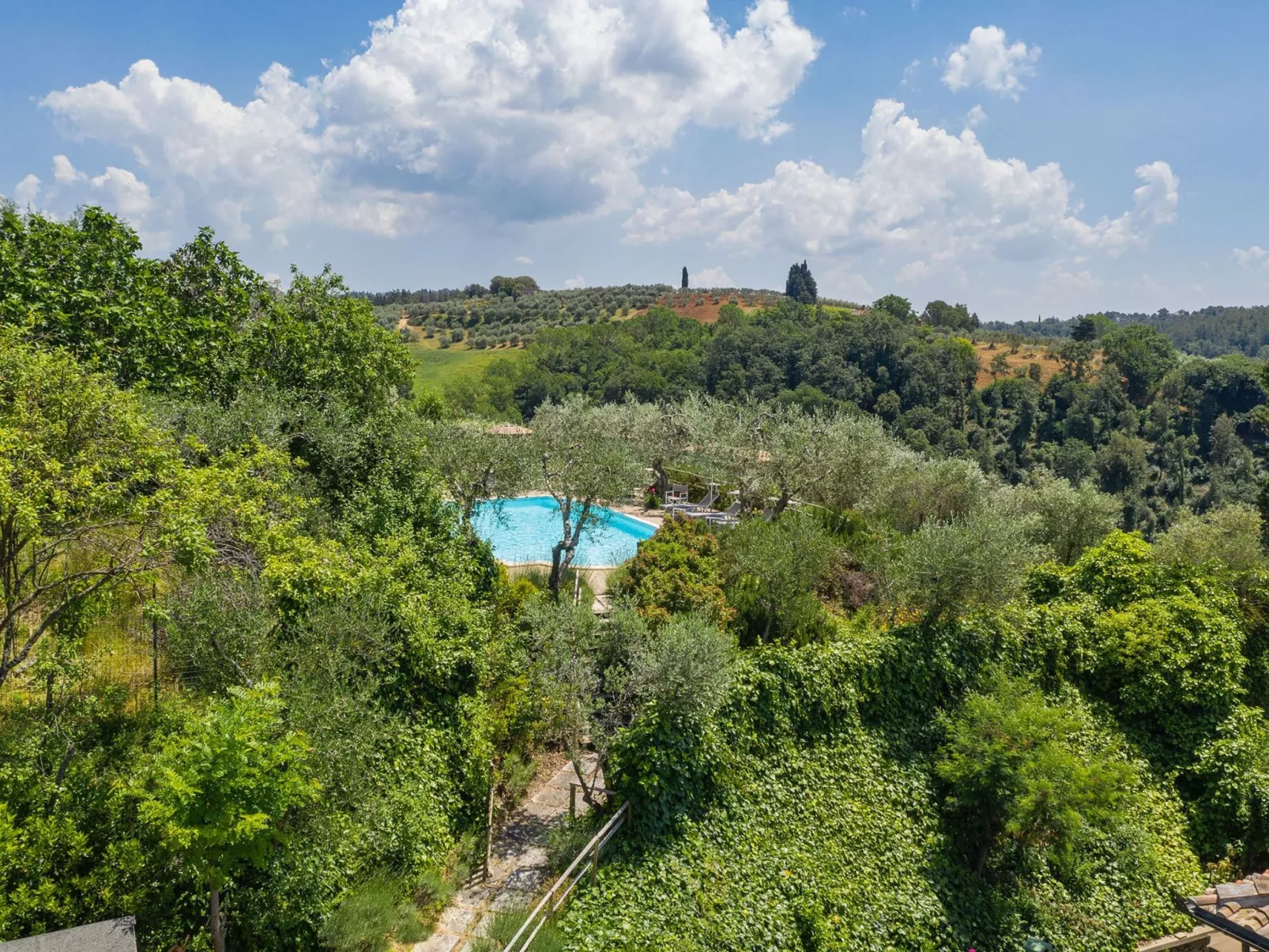 Wohnung in einem Ferienhaus mit Schwimmbad im Herzen der Toskana.