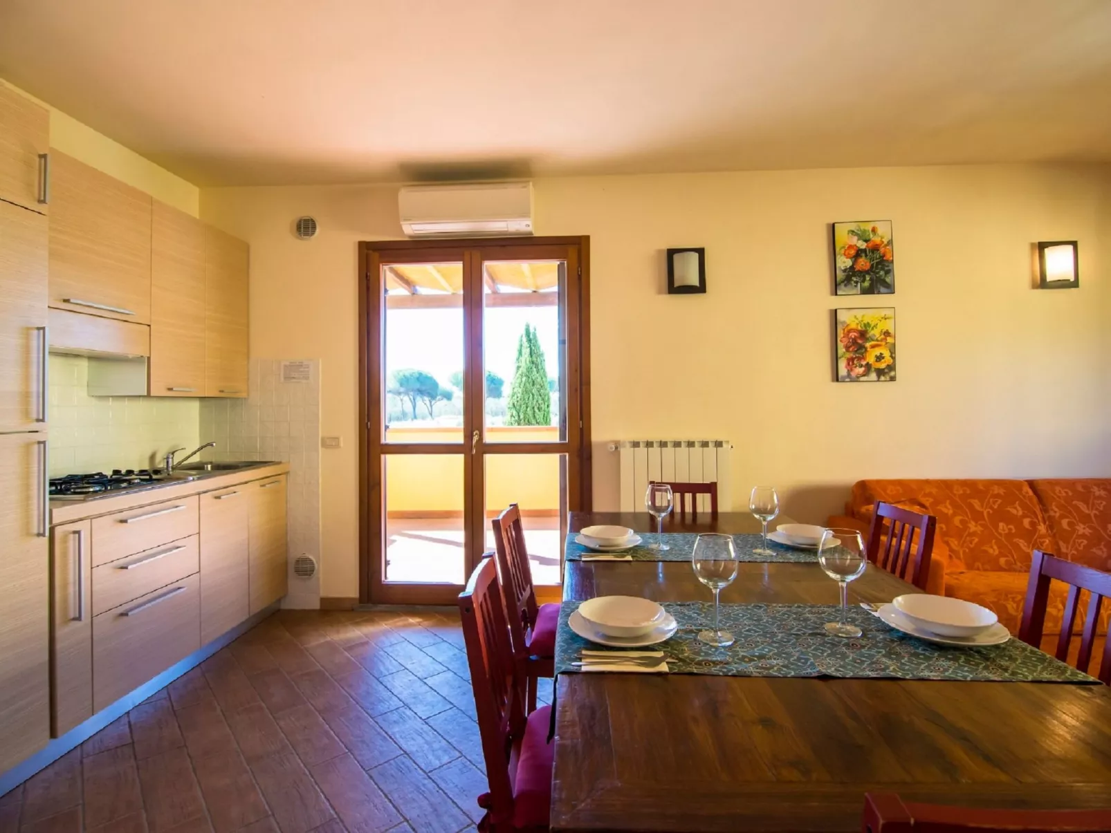 Wohnung in Alberese mit Panoramaterrasse