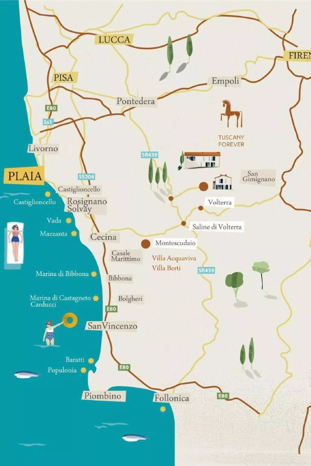 In Montescudaio mit Großem Garten