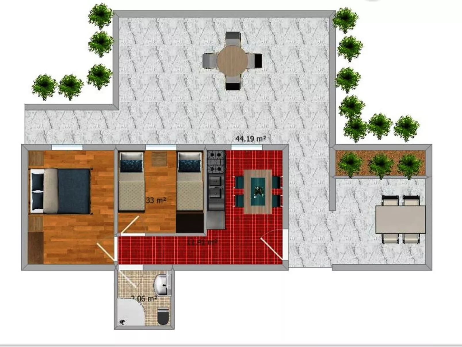 Wohnung "Ferienwohnungen Villa Vanja"-Dedans