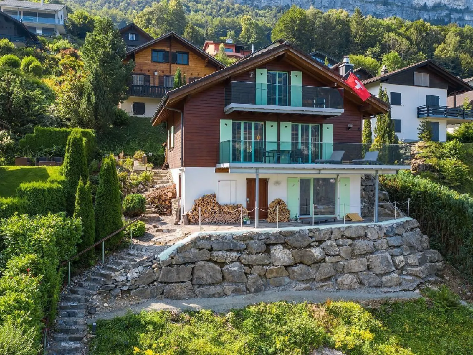 Wunderschönes Luxus-Chalet mit Seesicht-Dehors
