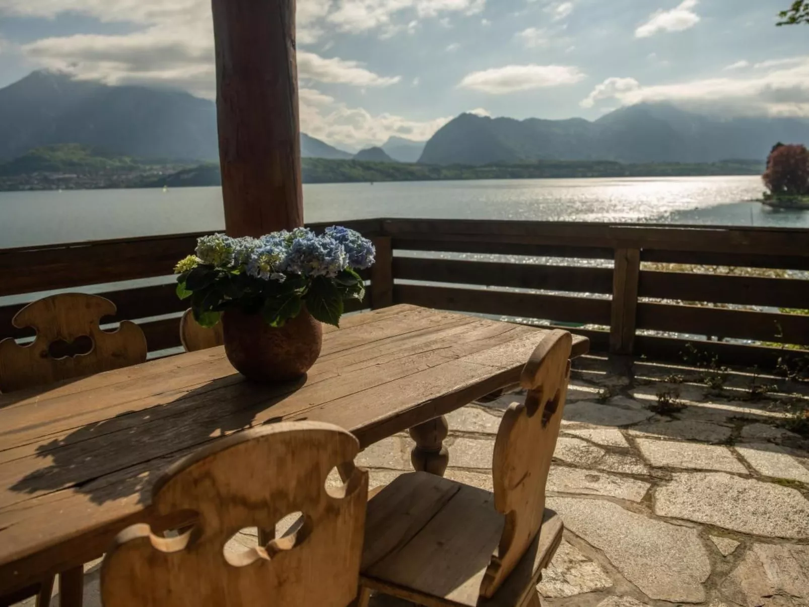 Chalet am See mit Panorama Aussicht-Dehors