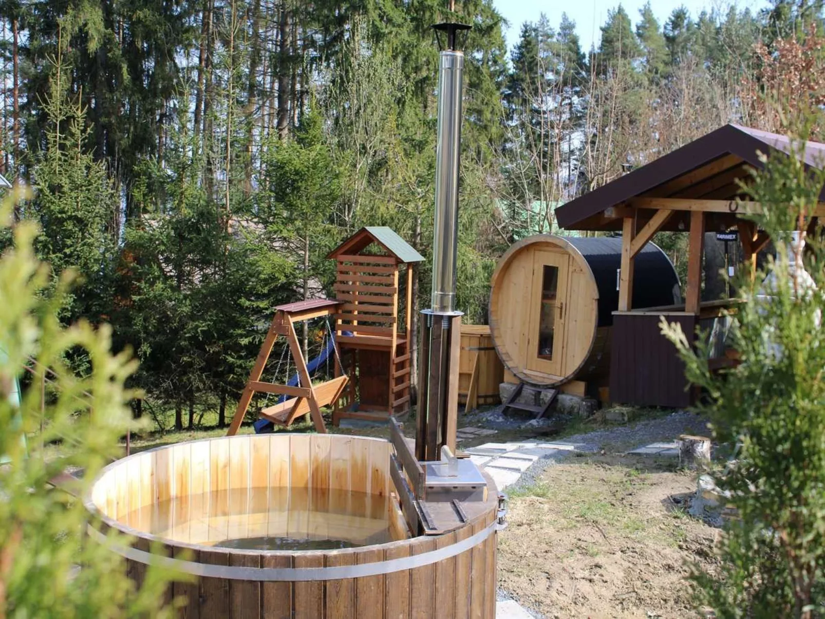 Hütte in der Orava-Draußen