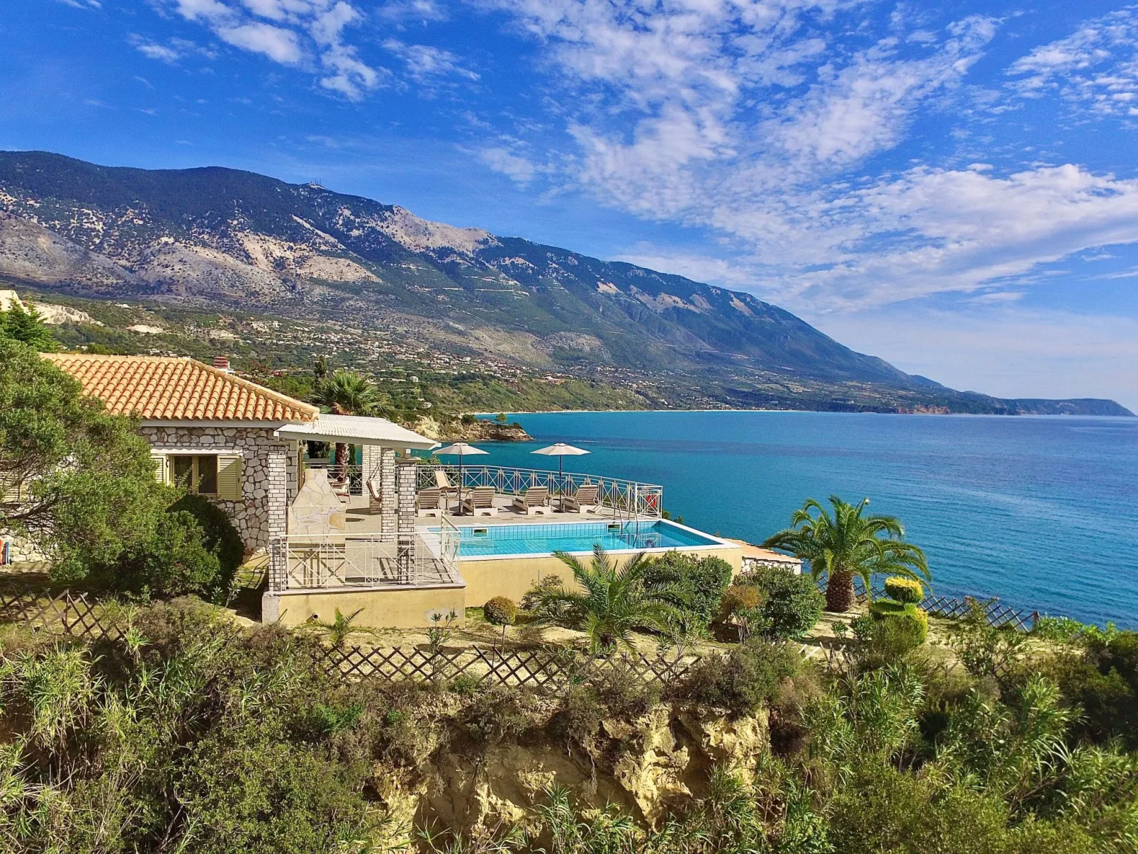 Steinvilla in Kefaloniaprivatevillas-Dehors