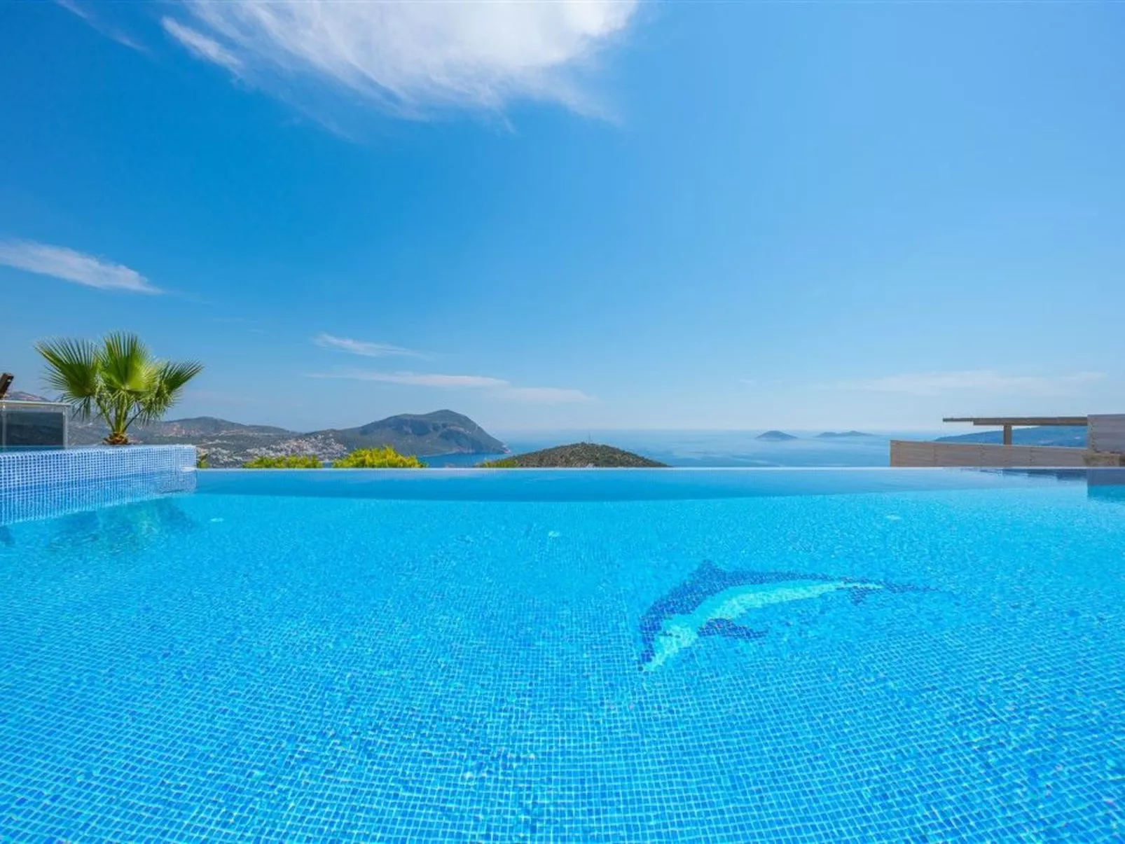 Villa Blueline mit Pool und Meerblick, im Zentrum