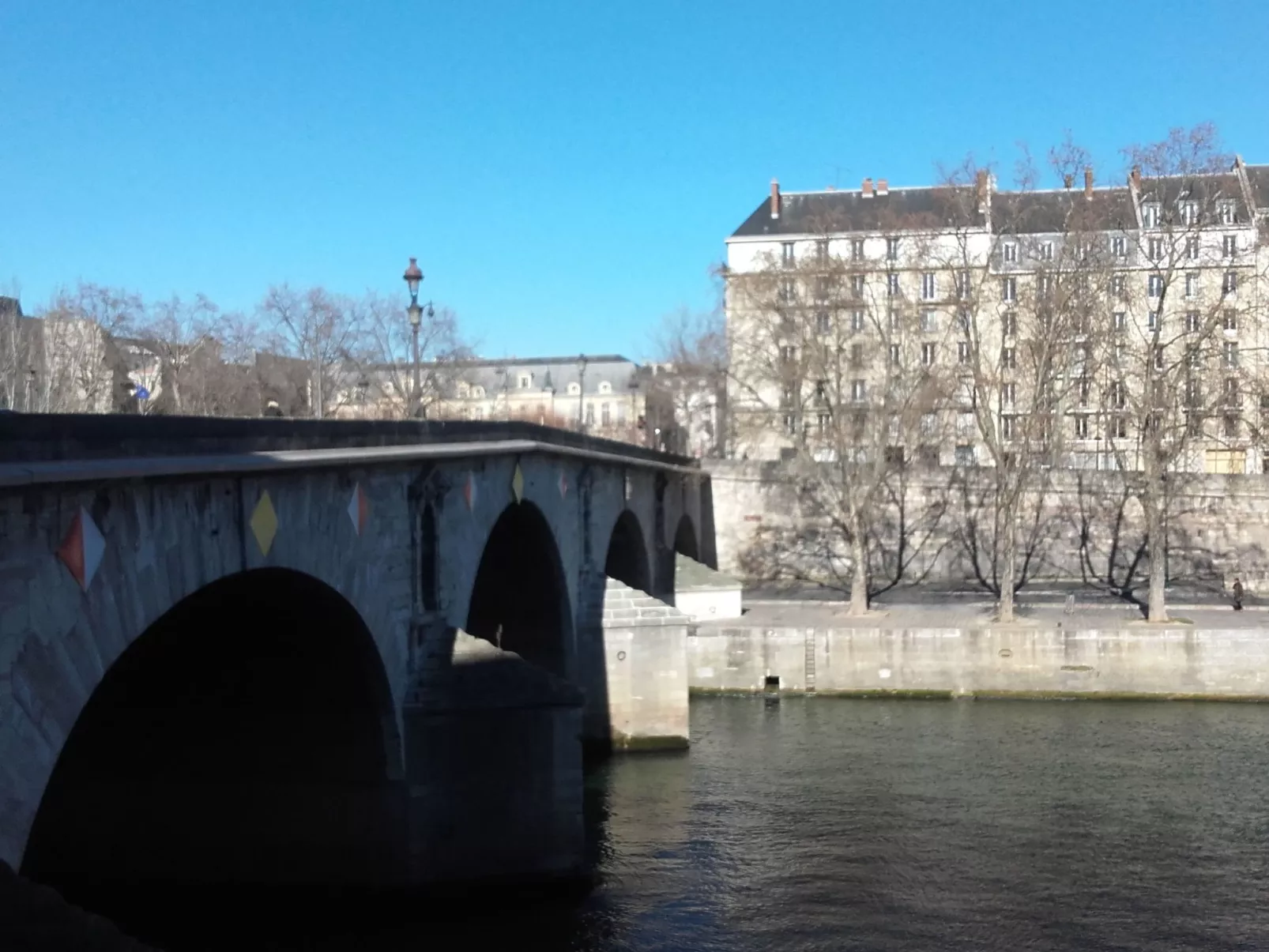 Schöner romantischer Blick auf die Seine
