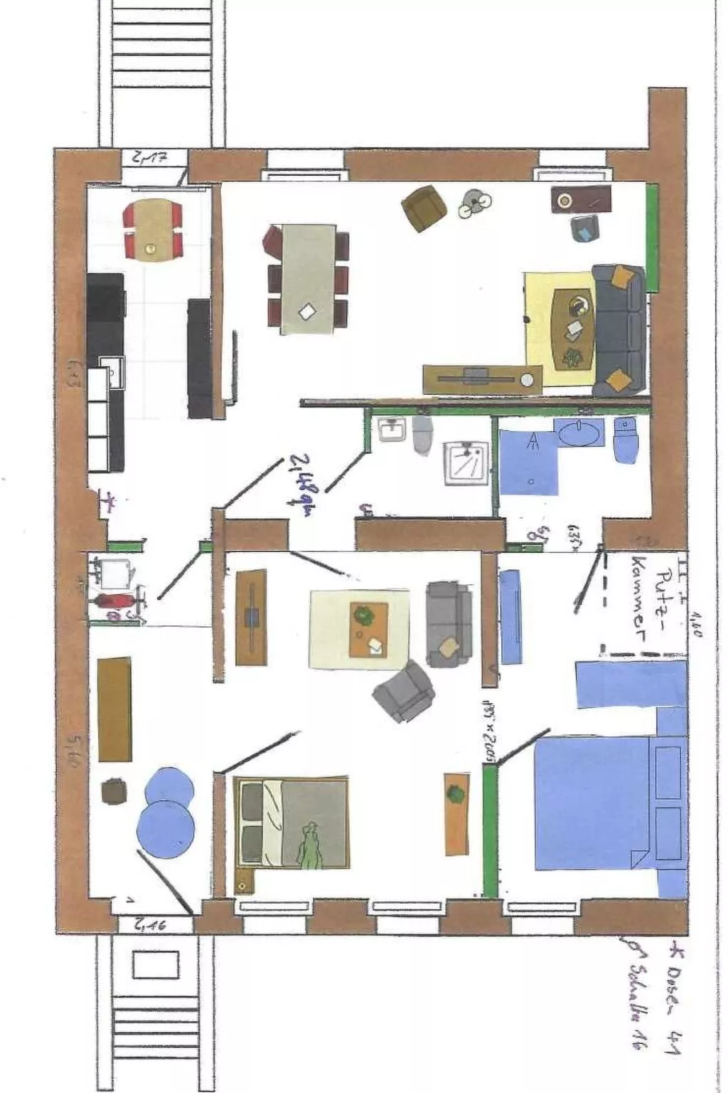 Große Ferienwohnung in Kissingenviertel-Drinnen