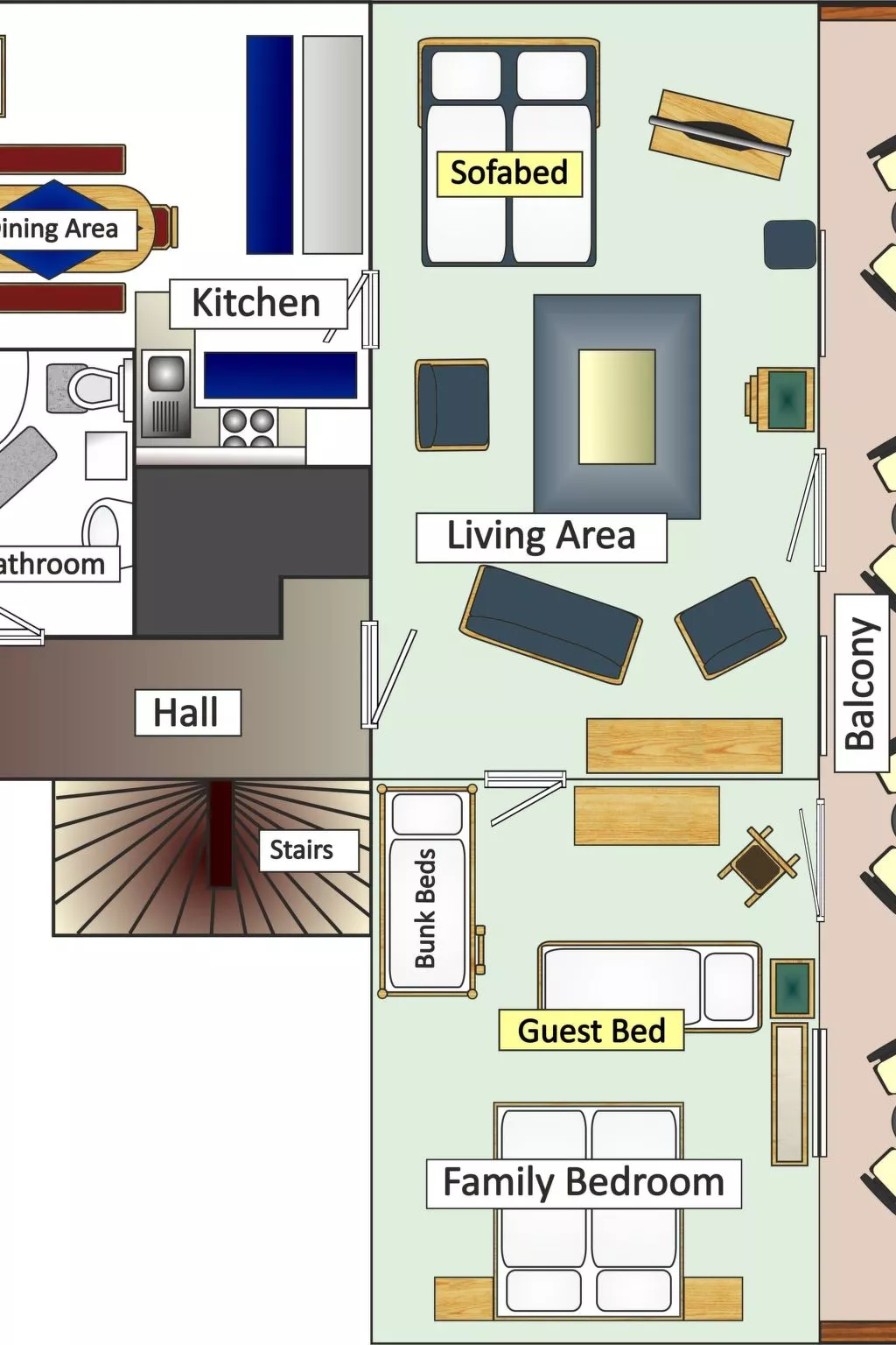 Geräumiges Apartment mit Panoramabergblick-Inside