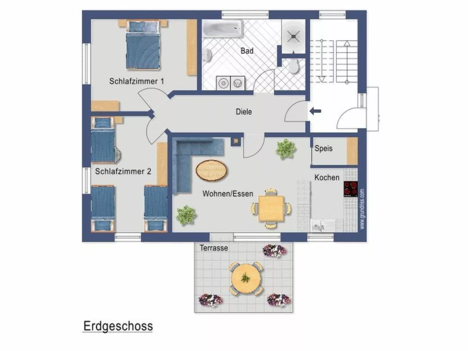 Fuchsbau Erdgeschoß-Drinnen