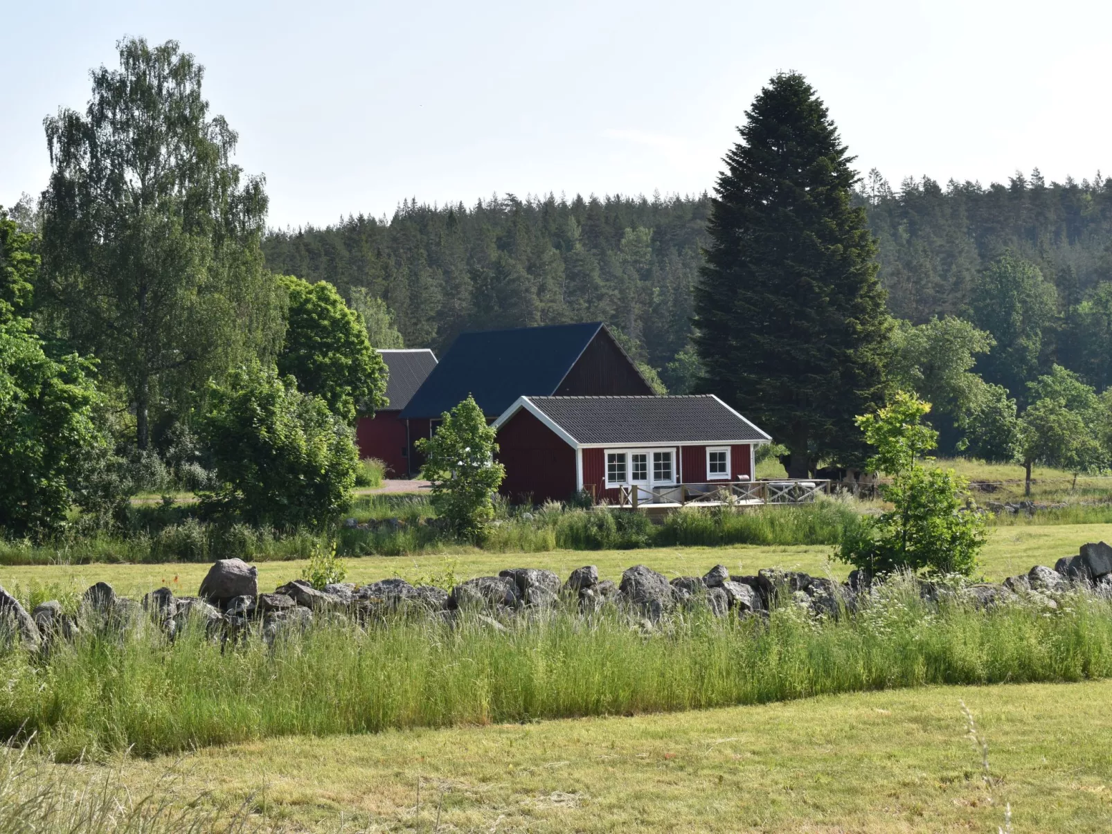 Typisch schwedisches Ferienhaus mit Garten-Dehors