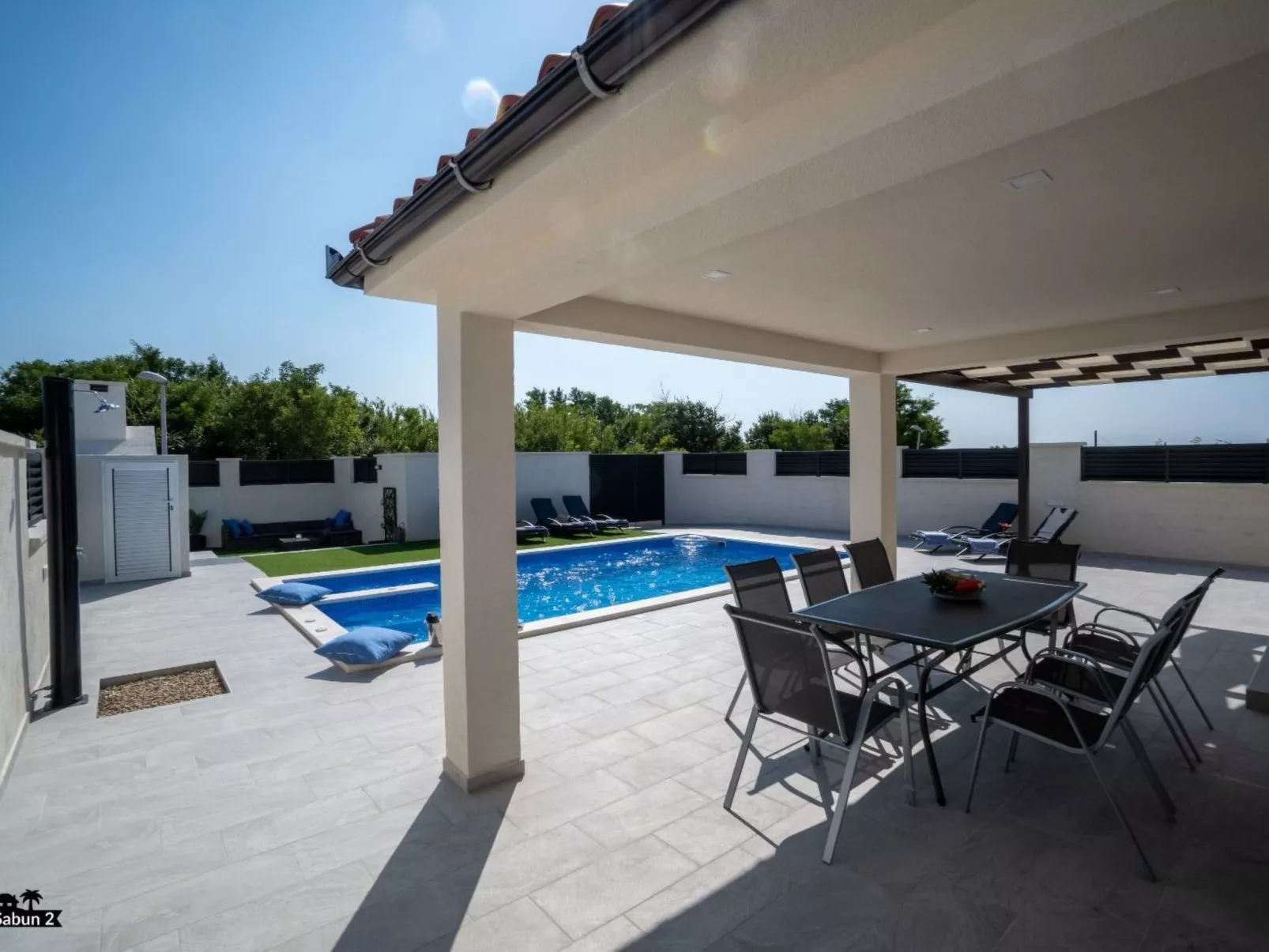 Villa mit beheiztem Pool Privlaka - TA Leut Agency-Draußen