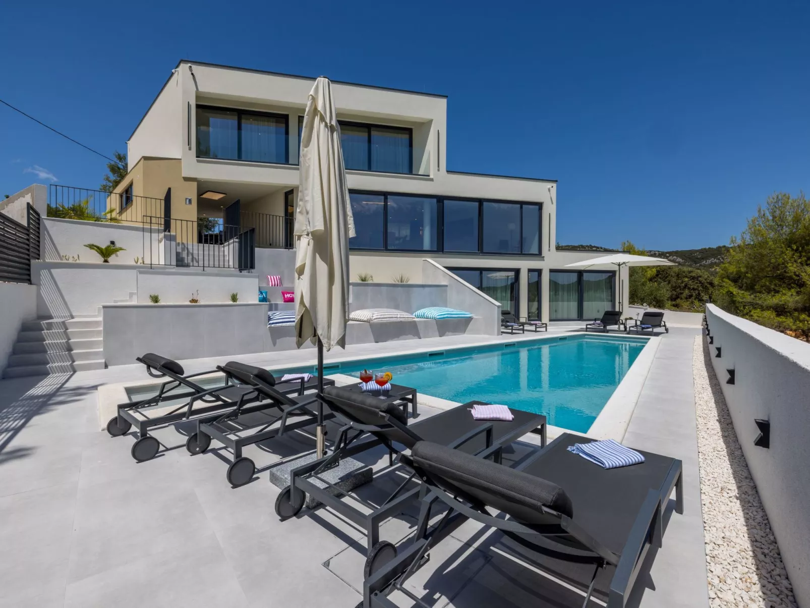 Mar Escape Villa mit Pool und Meerblick Kroatien-Dedans