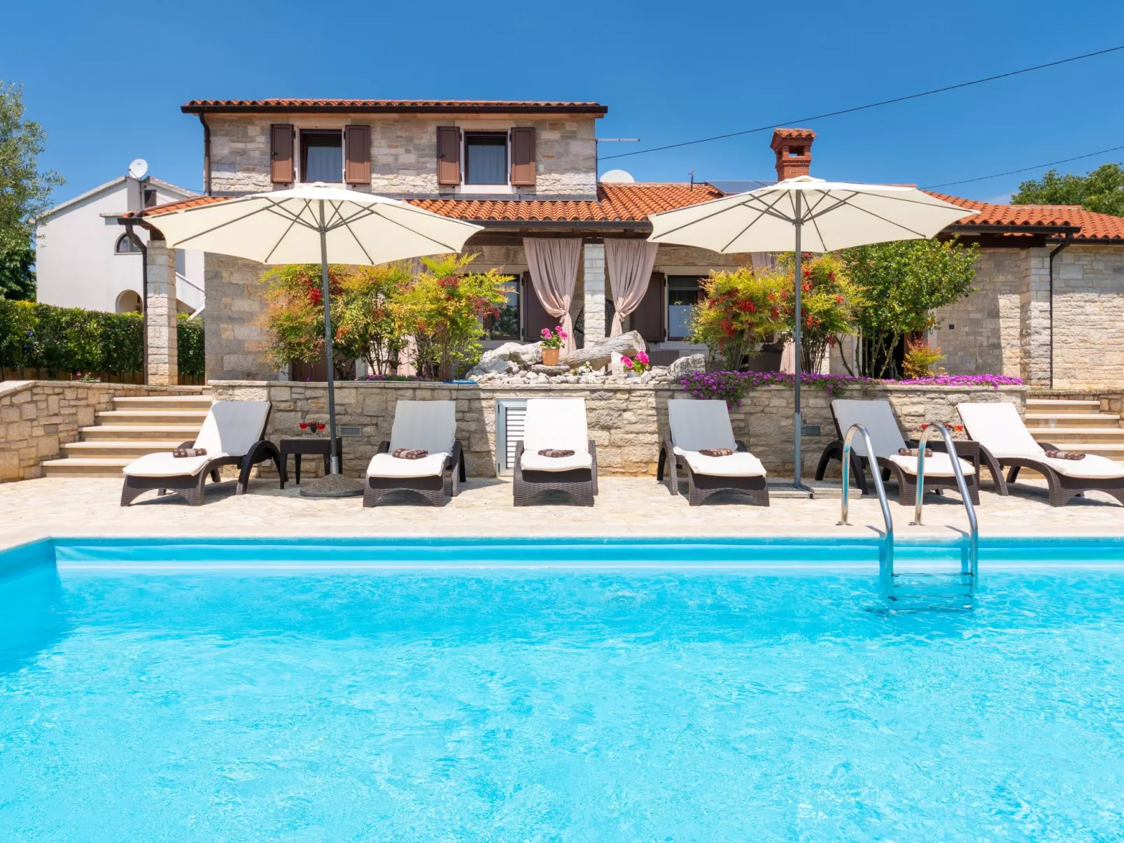 Landhaus Villa Casa Danijel mit Pool und Meerblick-Dehors