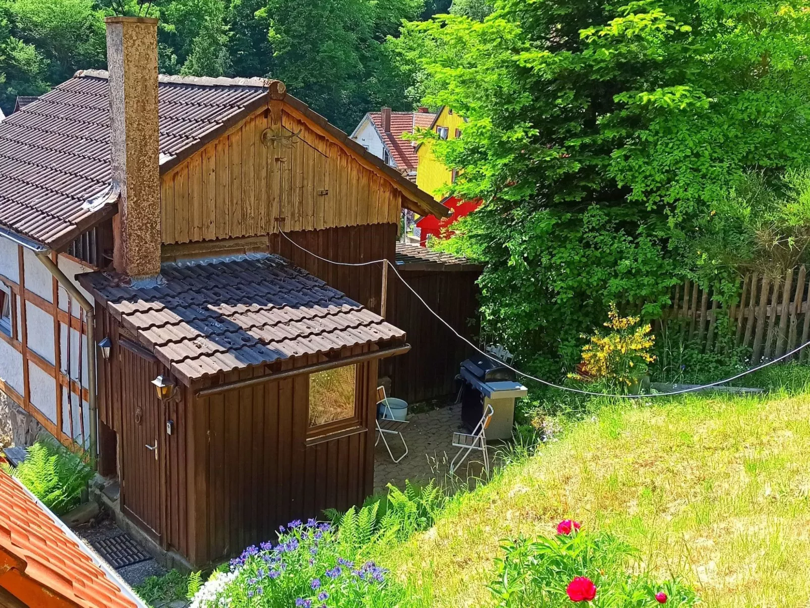 Authentisches Fachwerkhaus am Rande des Waldes-Dehors