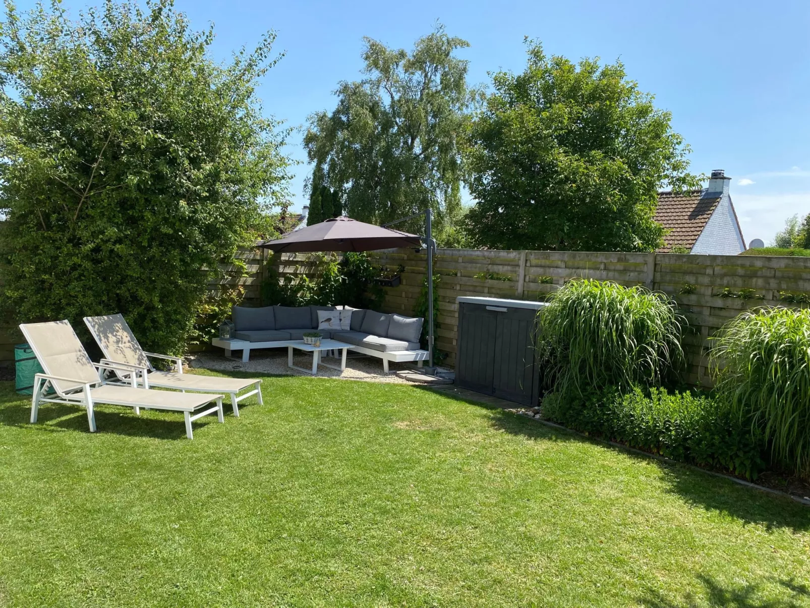 Zonneweelde bei Dünen und Wald-Outside