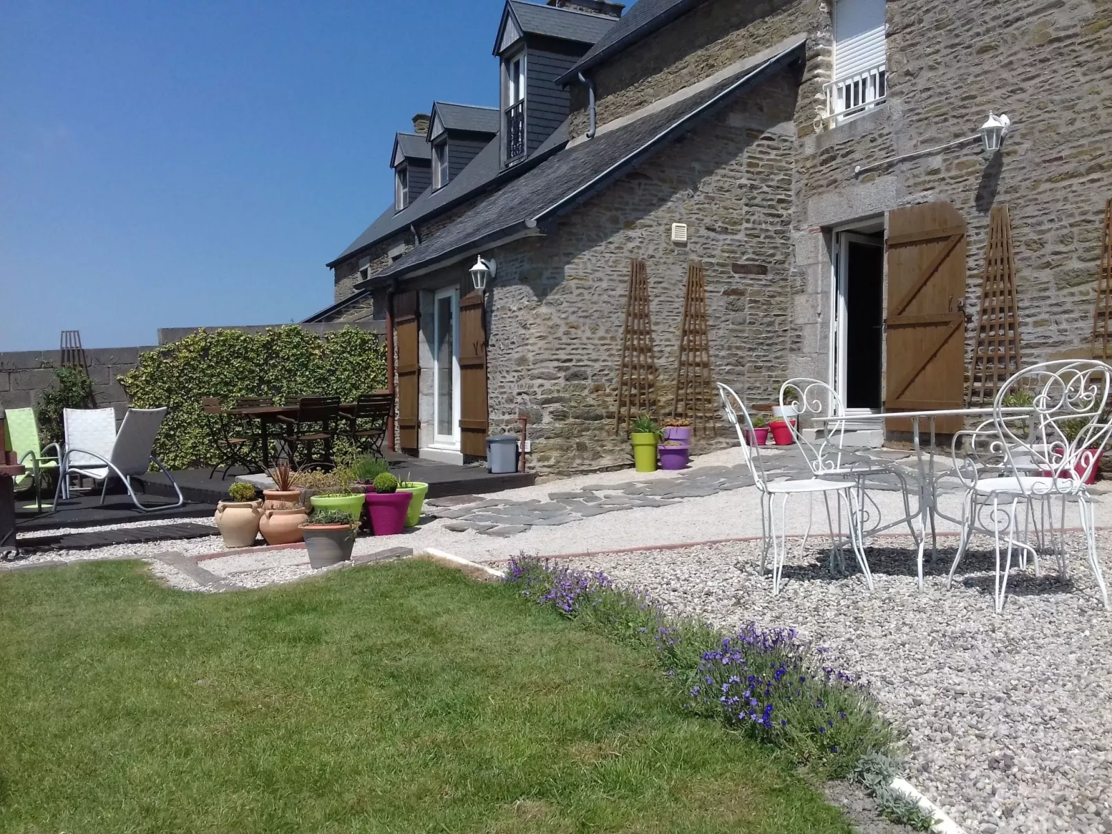 Gite Pamphilienne mit Blick auf Mont Saint Michel-Dehors