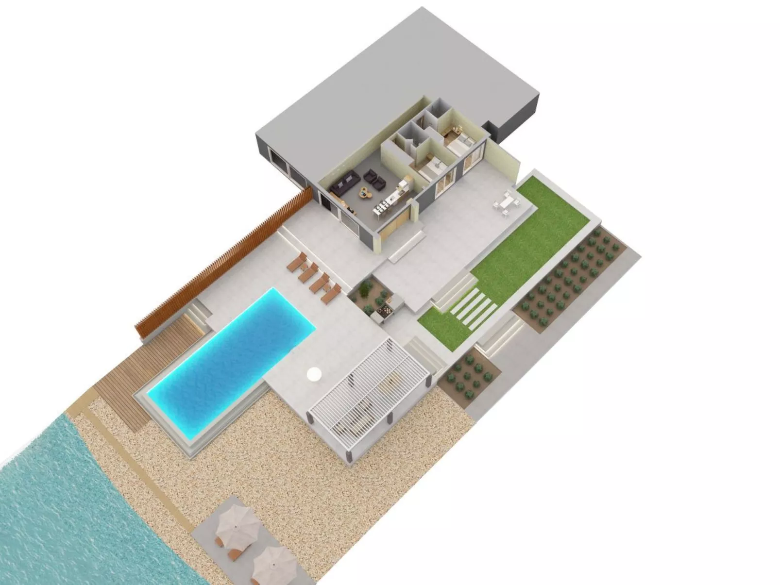 Villa am Strand von Ammos-Inside