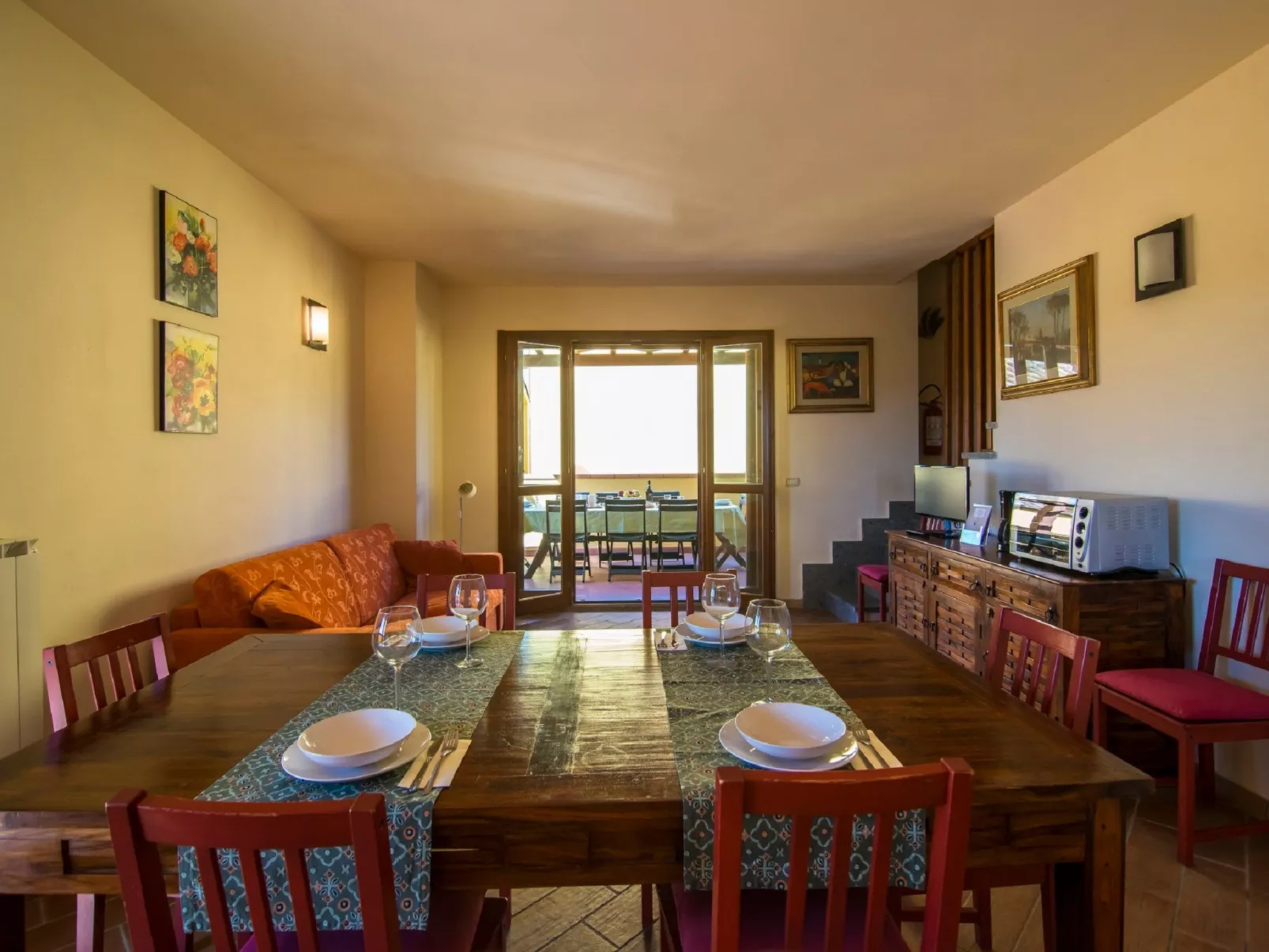 Wohnung in Alberese mit Panoramaterrasse-Drinnen