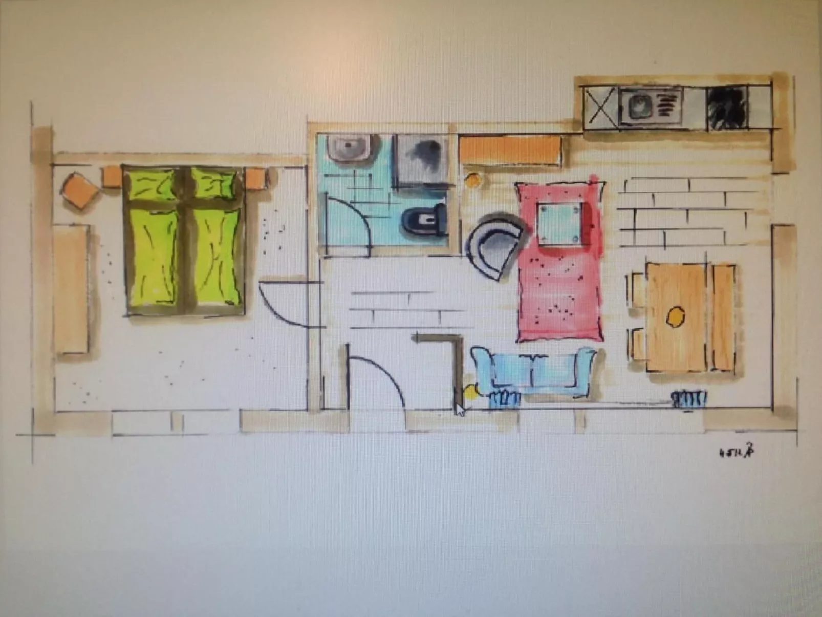 Asterix 2 Bett Wohnung-Dedans