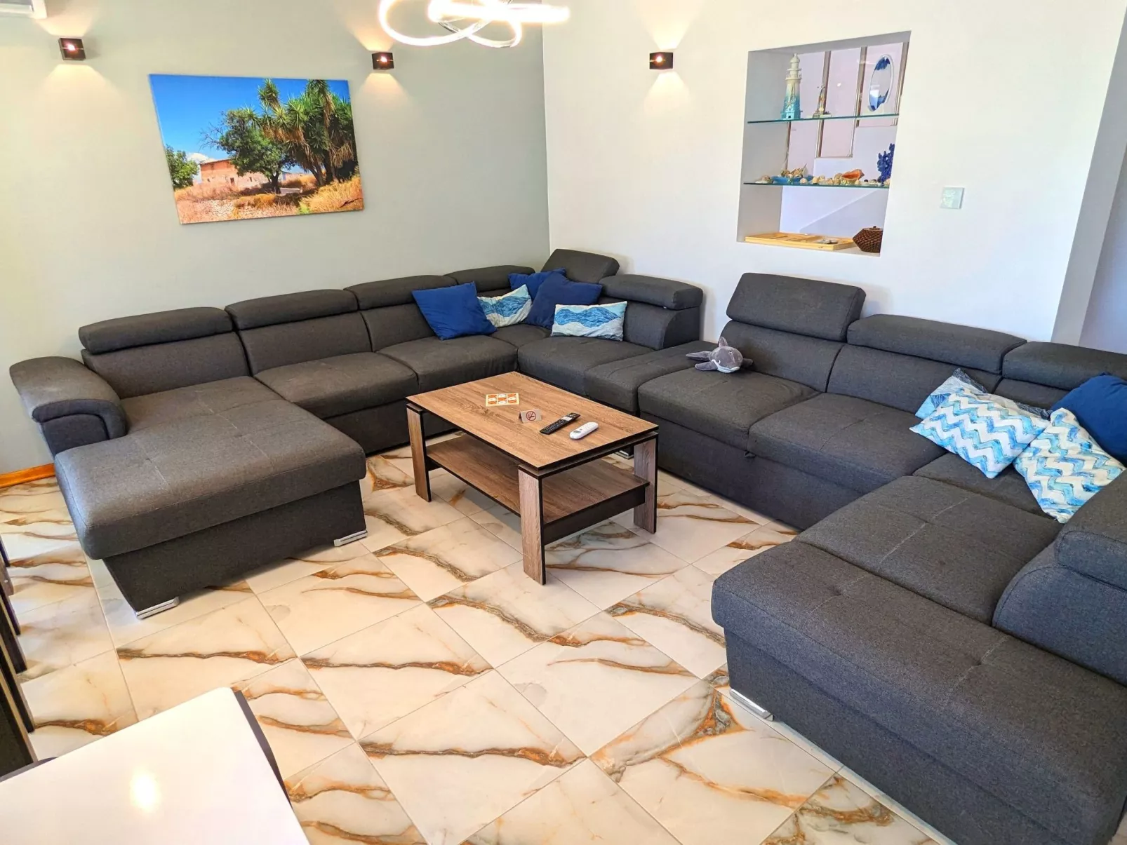 Familienvilla "Dionysus" mit Pool und Meerblick-Drinnen