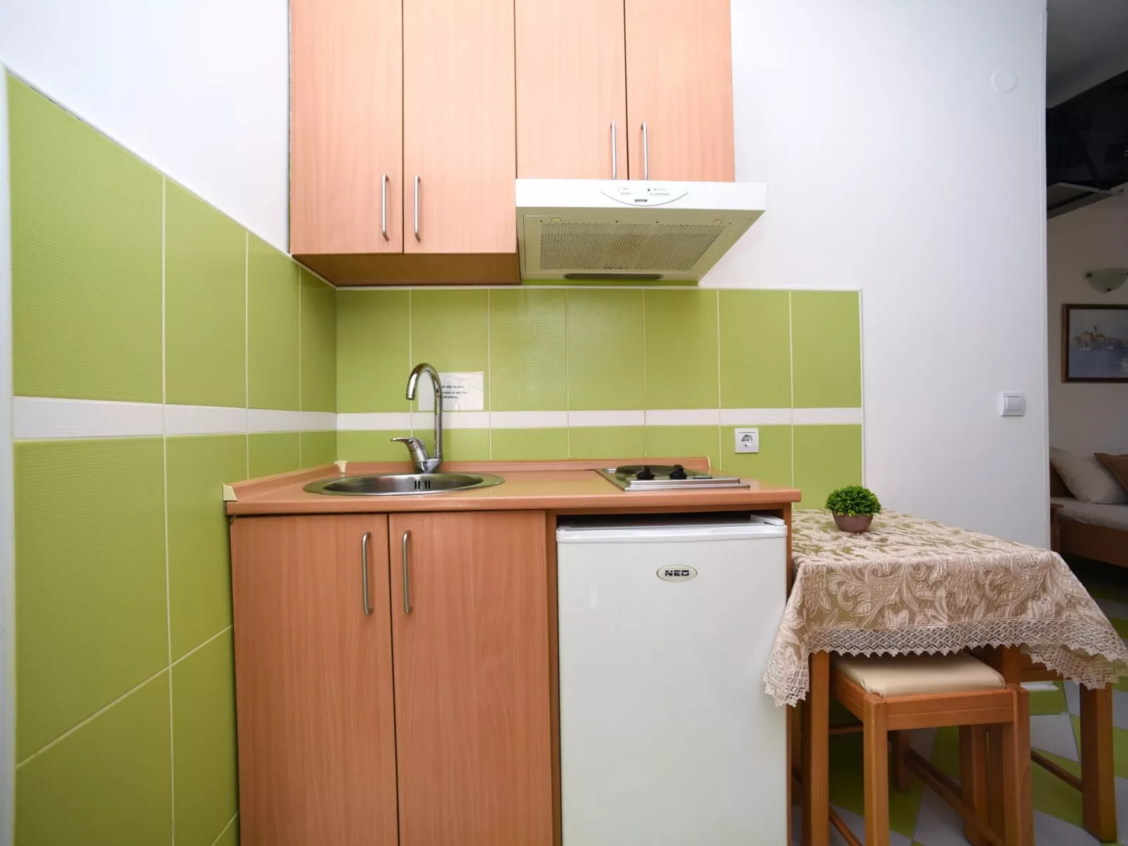 Studio-Apartment mit Balkon-Drinnen