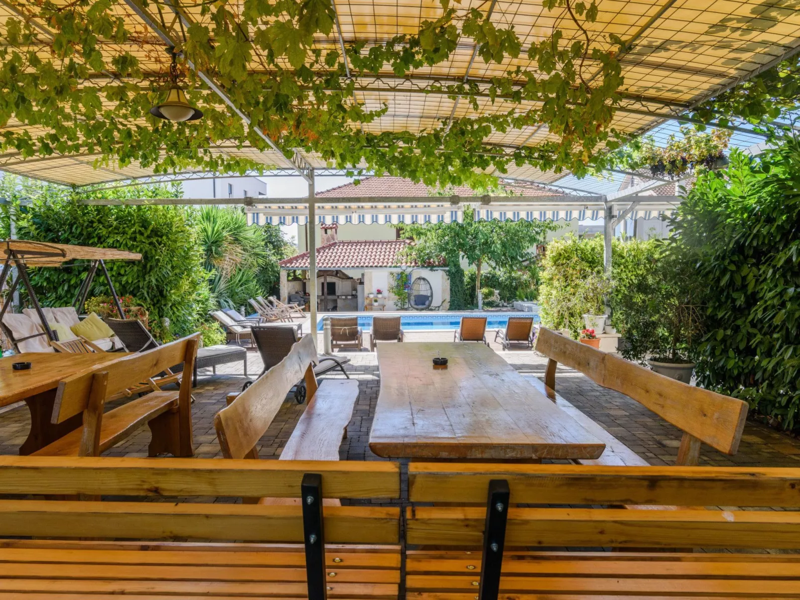 Mit Whirlpool-Dehors