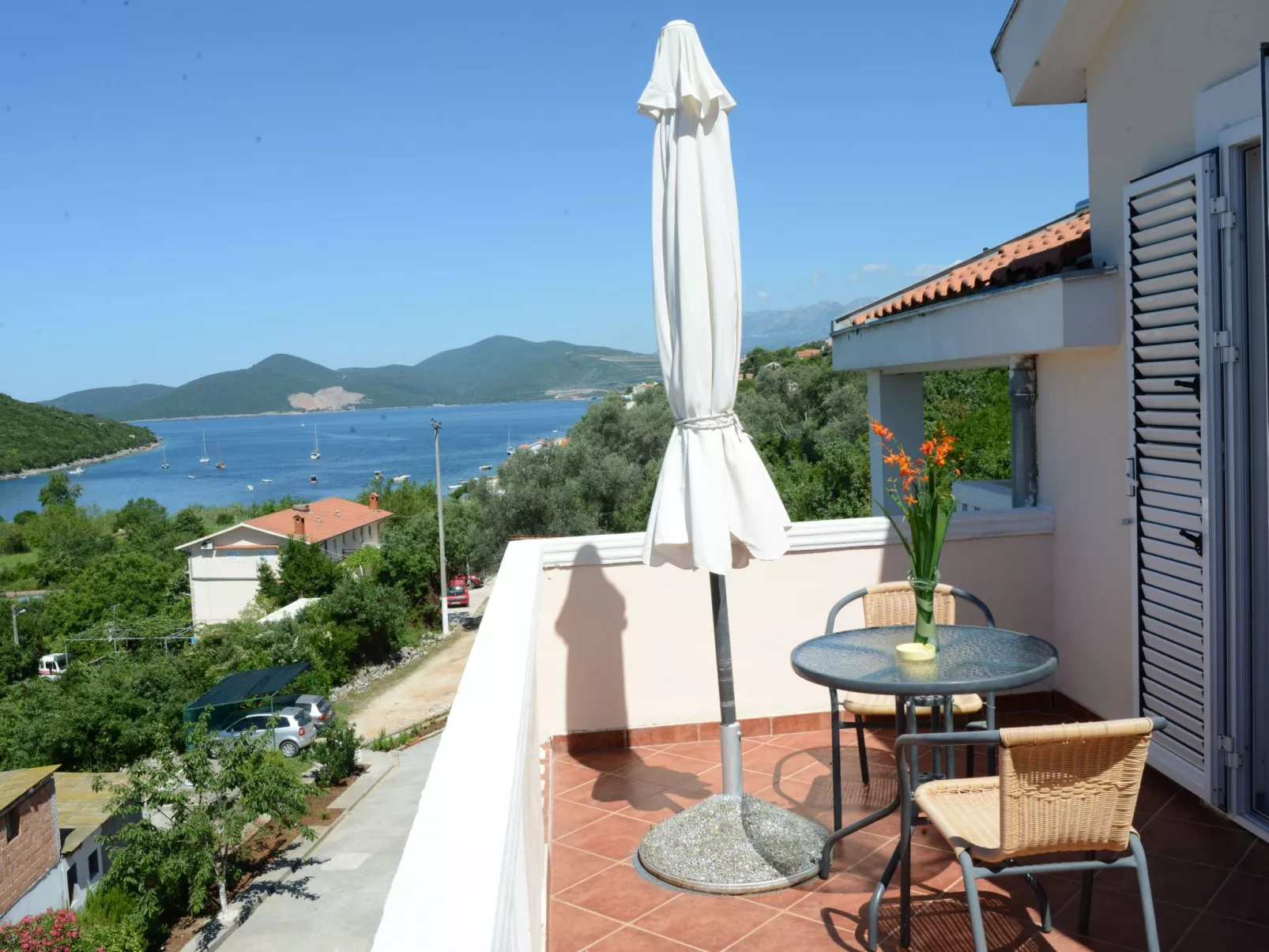 Studio mit Meerblick vom privaten Balkon - Dehors