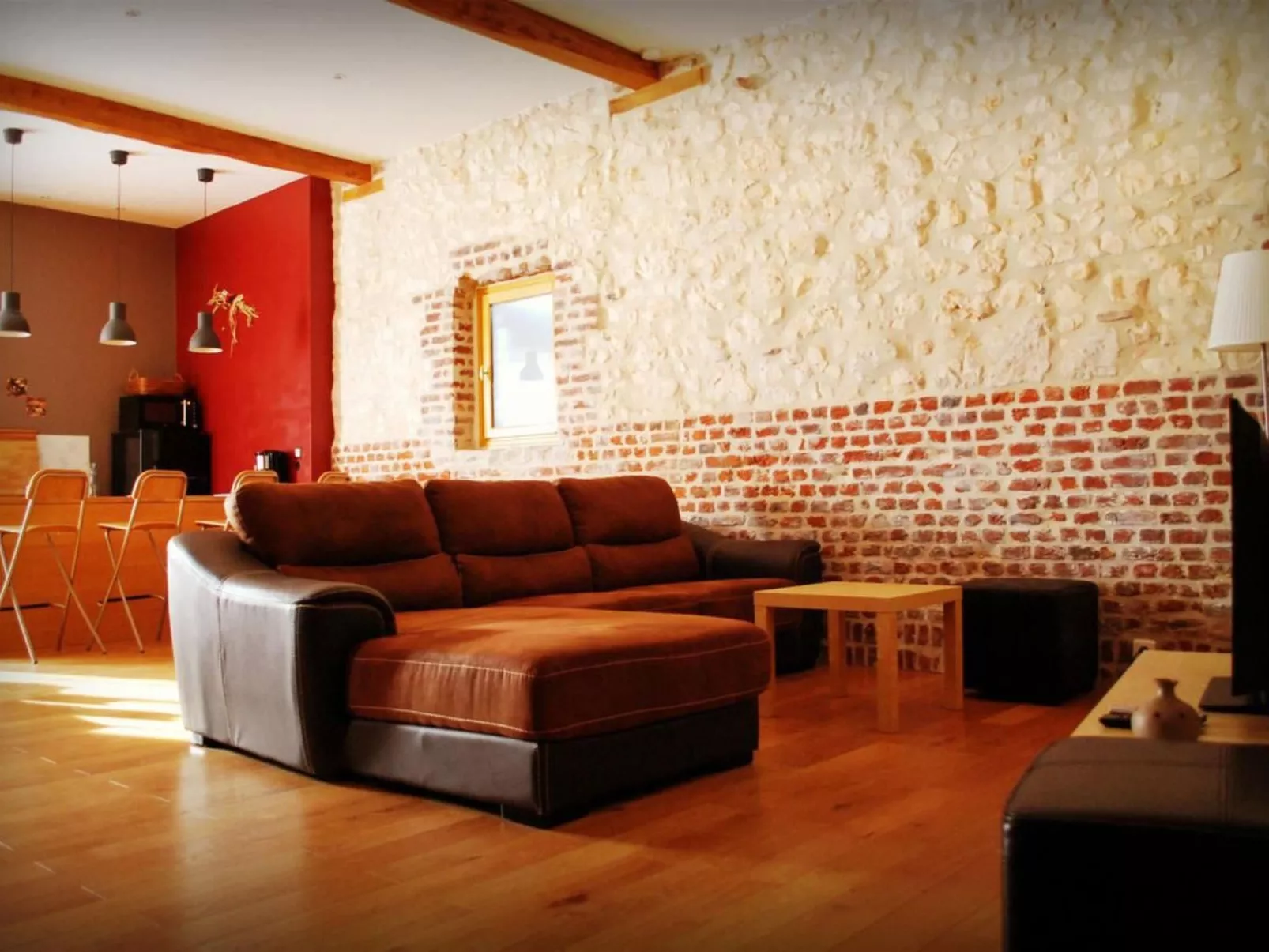 Liebevoll renoviertes Ferienhaus als Teil eines kleinen Bauernhauses mit abgesc-Drinnen