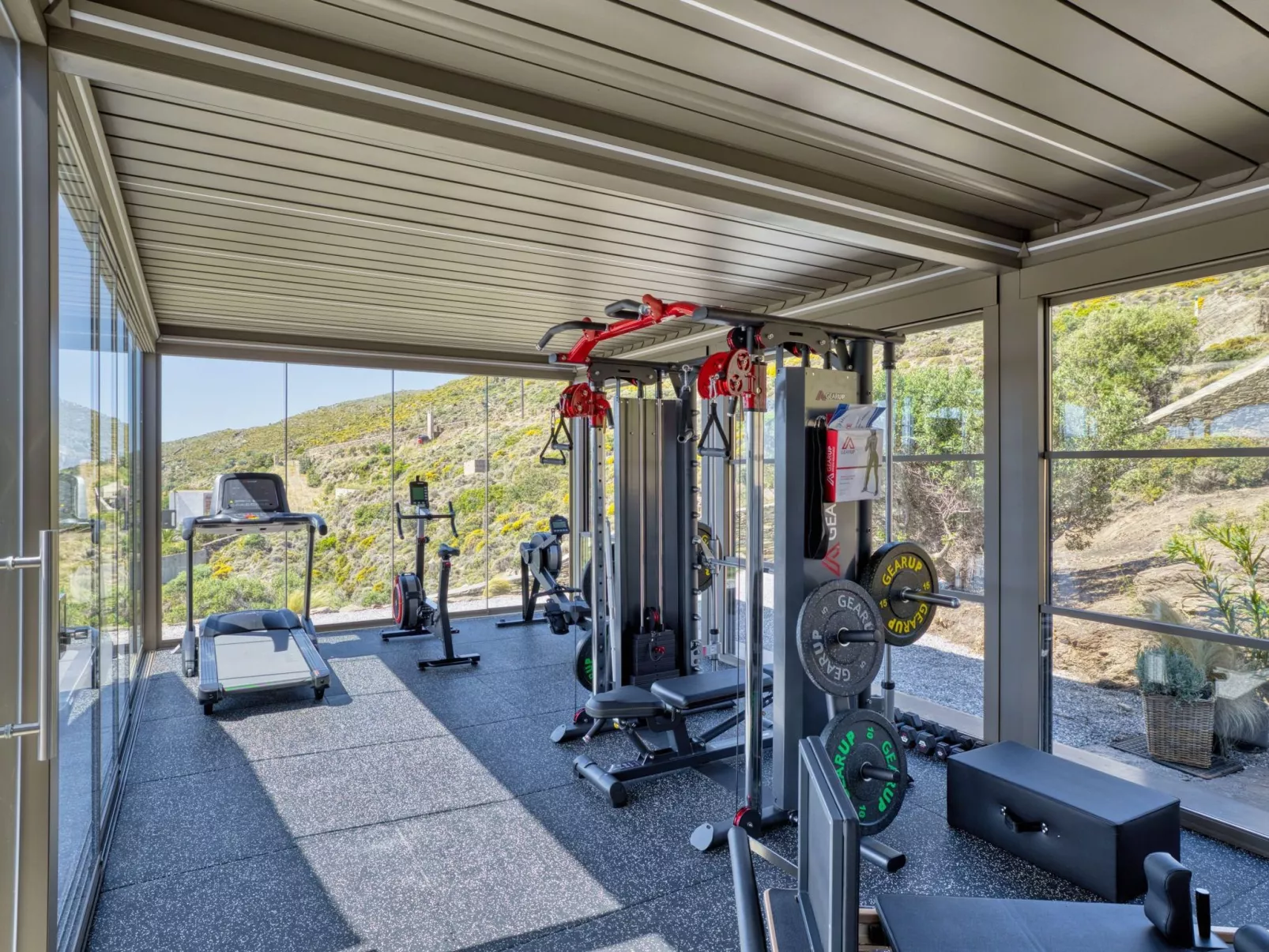 Villa mit Blick auf das Wasser-Dehors