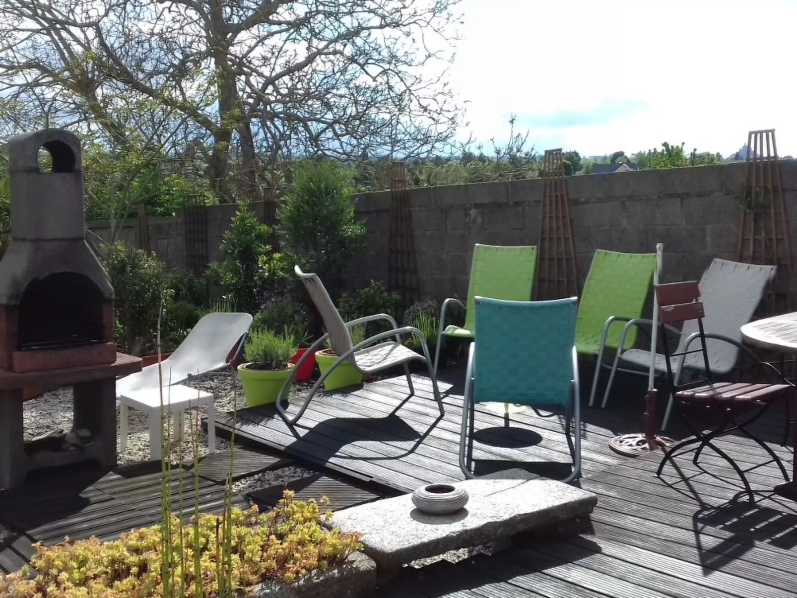 Gite Pamphilienne mit Blick auf Mont Saint Michel-Dehors