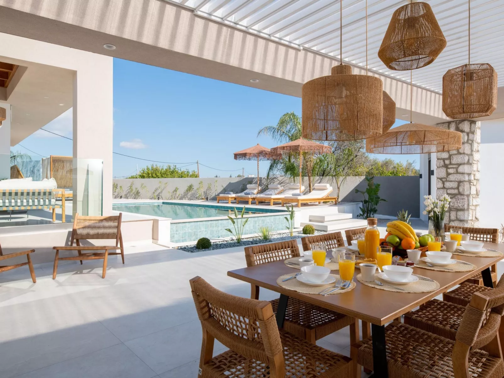 Golf Beach Villa in der Nähe von Afantou Beach-Dehors