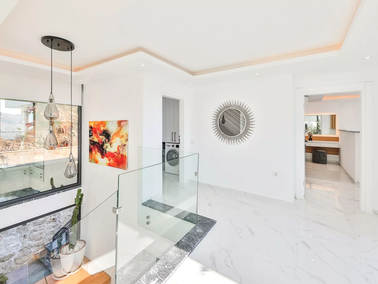 Moderne Luxusvilla in Kalkan mit Meerblick-Dedans