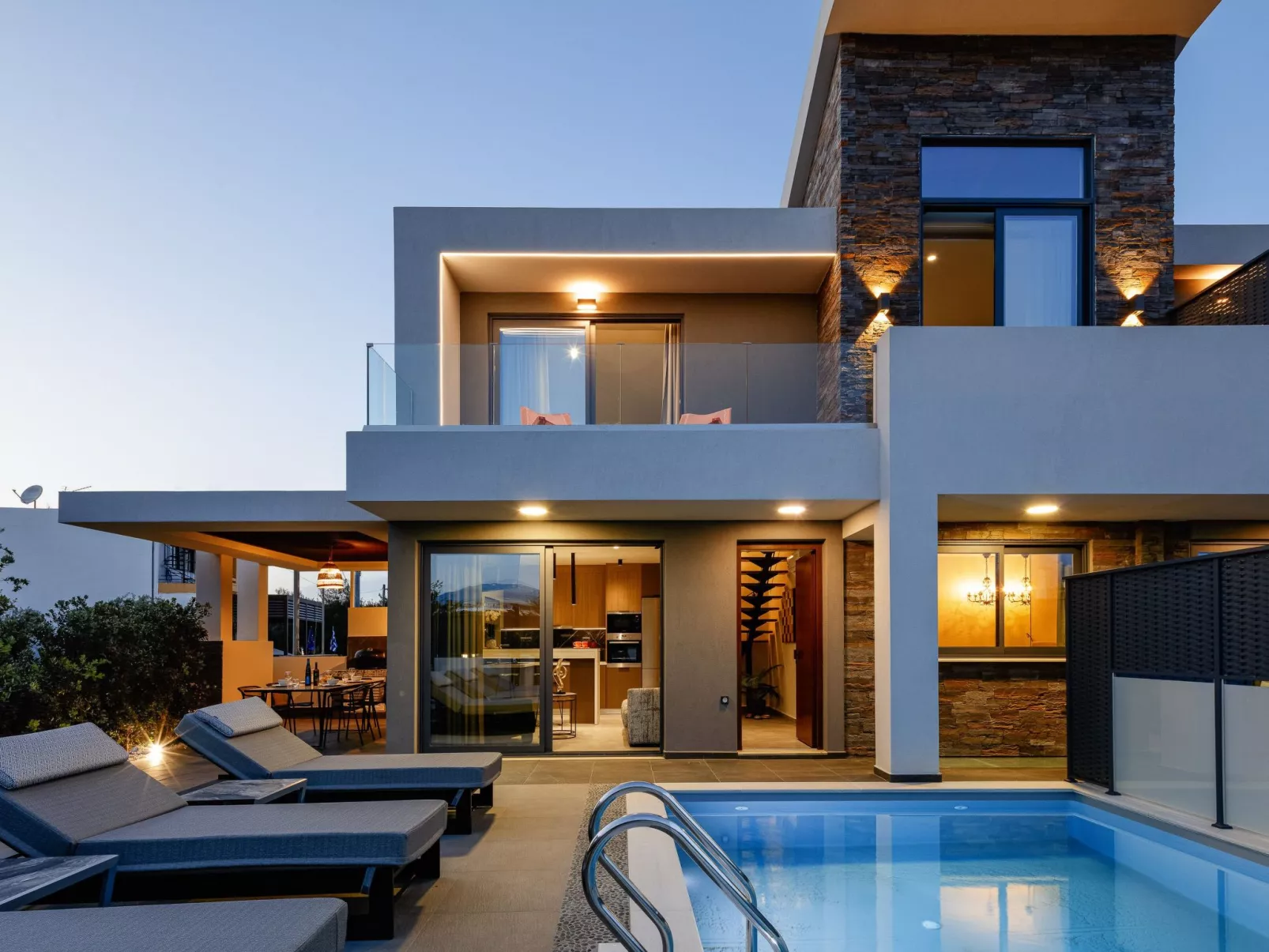 VillAgioi I - Privater Pool und 450m zum Sandstrand-Dedans