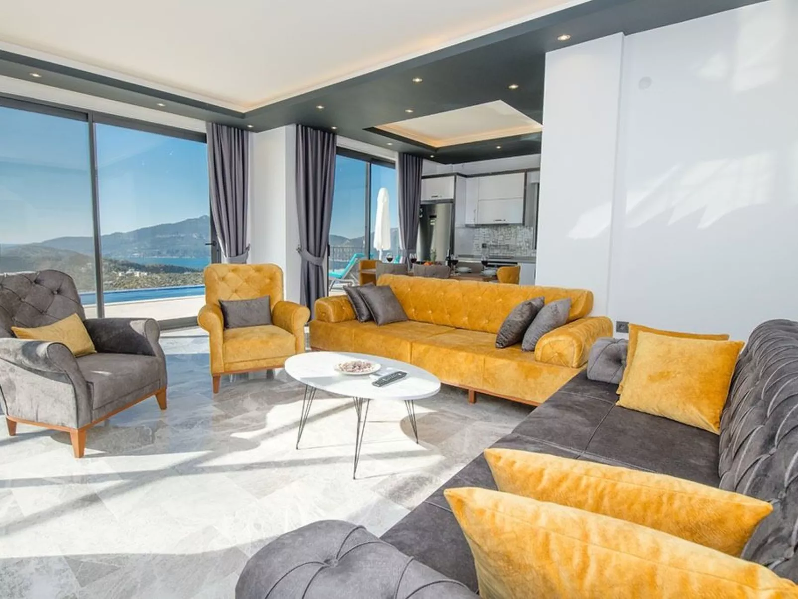 Villa Starline 1 mit Meerblick in Antalya-Kalkan-Drinnen