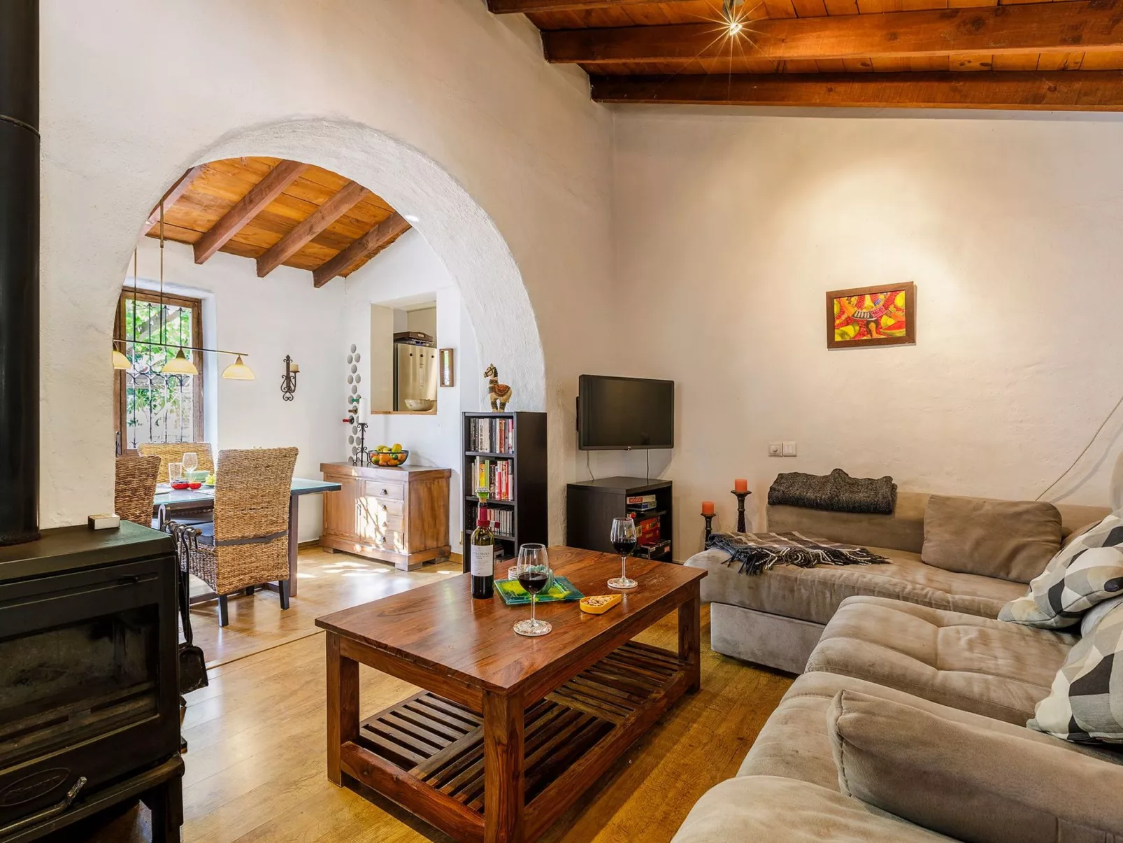 Hundefreundliches Ferienhaus mit privatem Pool-Inside