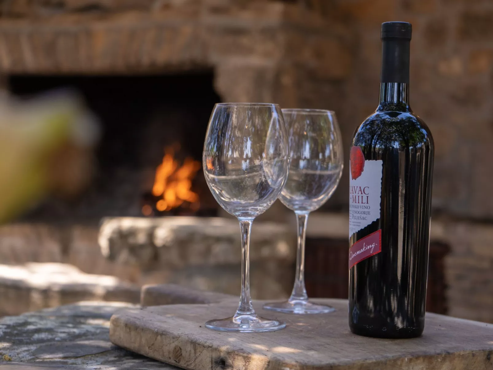 Ranch Visoka in Selca mit Panoramablick aufs Meer-Draußen