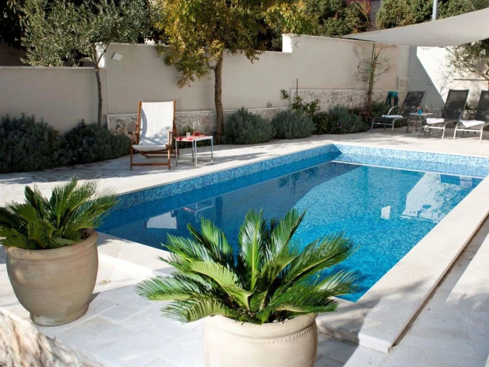 Charmante Villa Layla mit Meerblick und Pool-Draußen