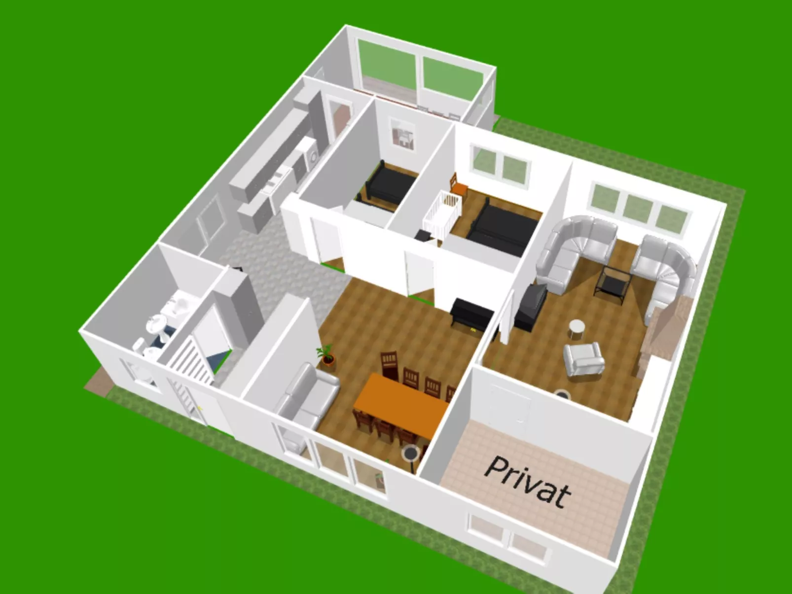 Familienfreundliches Ferienhaus mit großem Garten-Dedans