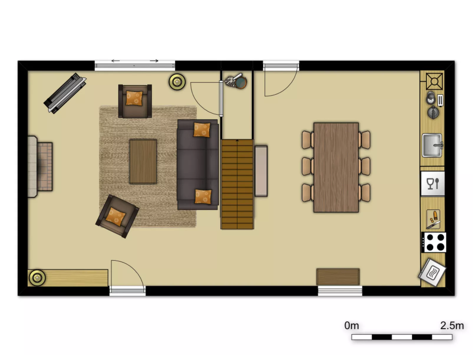 Landgut "La Vacherie" mit Terrasse-Dedans