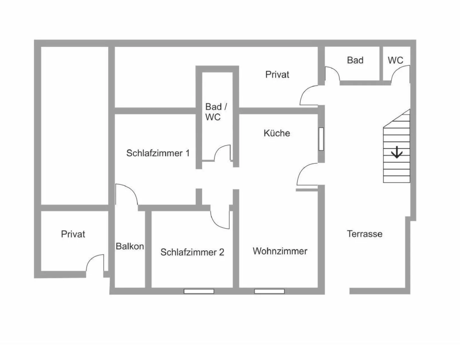 Appartement mit Blick auf das Wasser-Drinnen