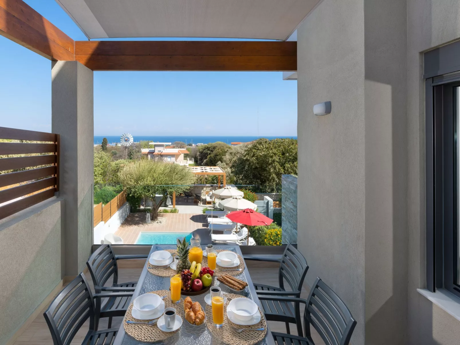 Schöne Pool-Villa Terpsis-Dehors