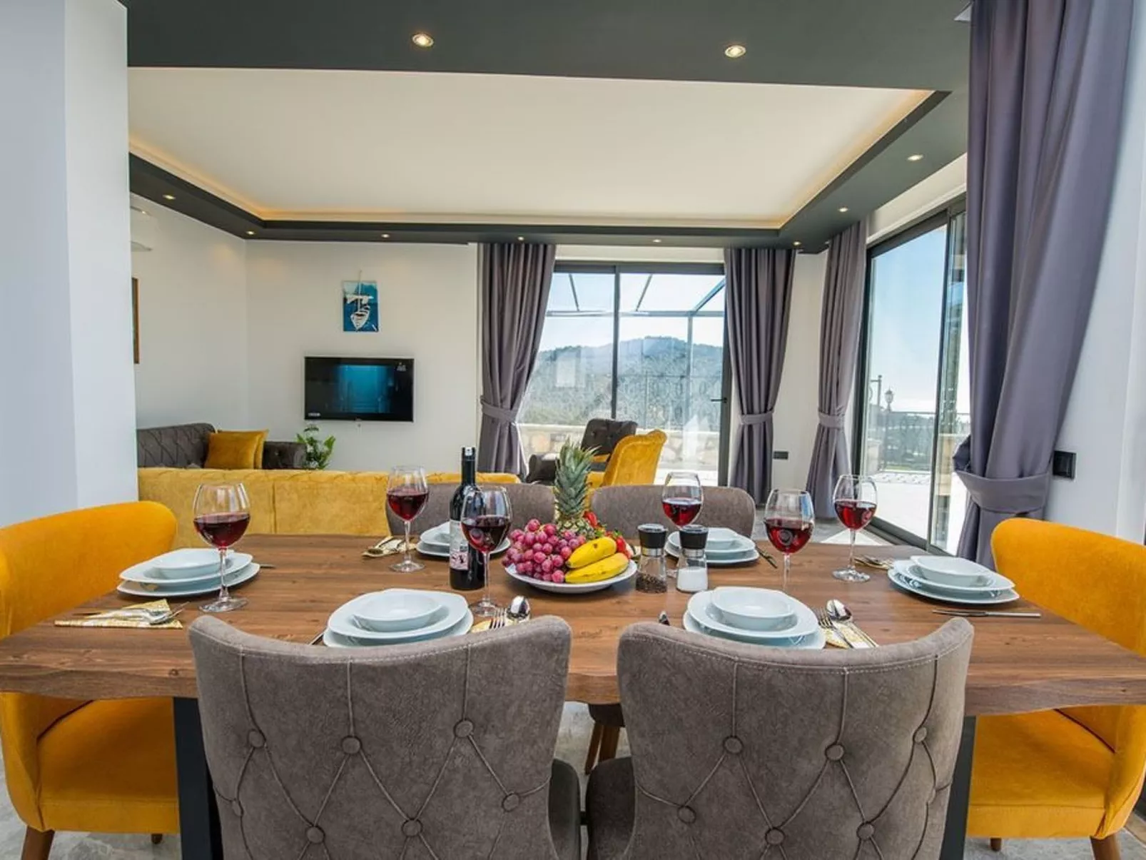 Villa Starline 1 mit Meerblick in Antalya-Kalkan-Drinnen