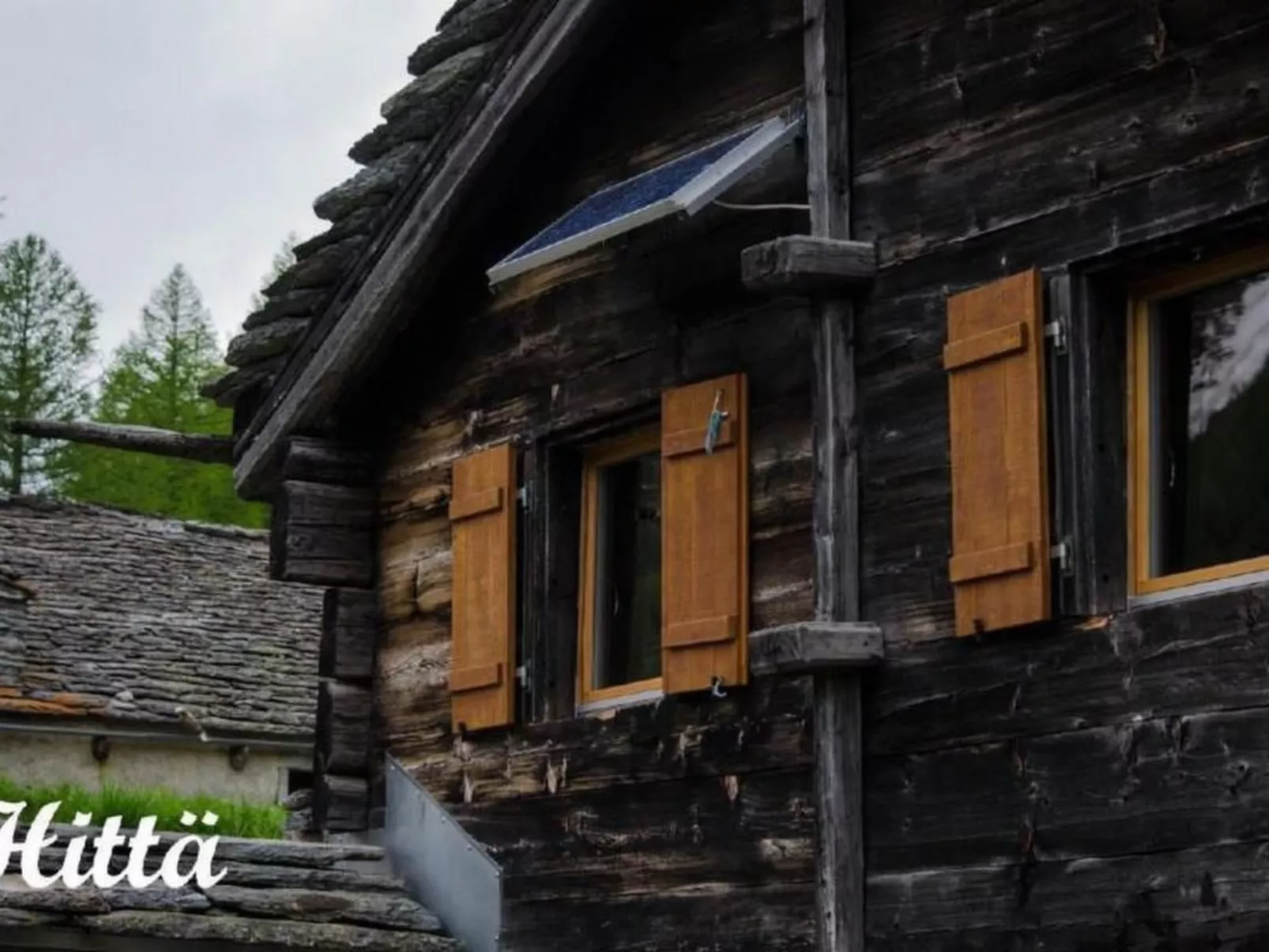 Alphütte Hittä in Simplon-Dorf im sonnigen Wallis-Draußen