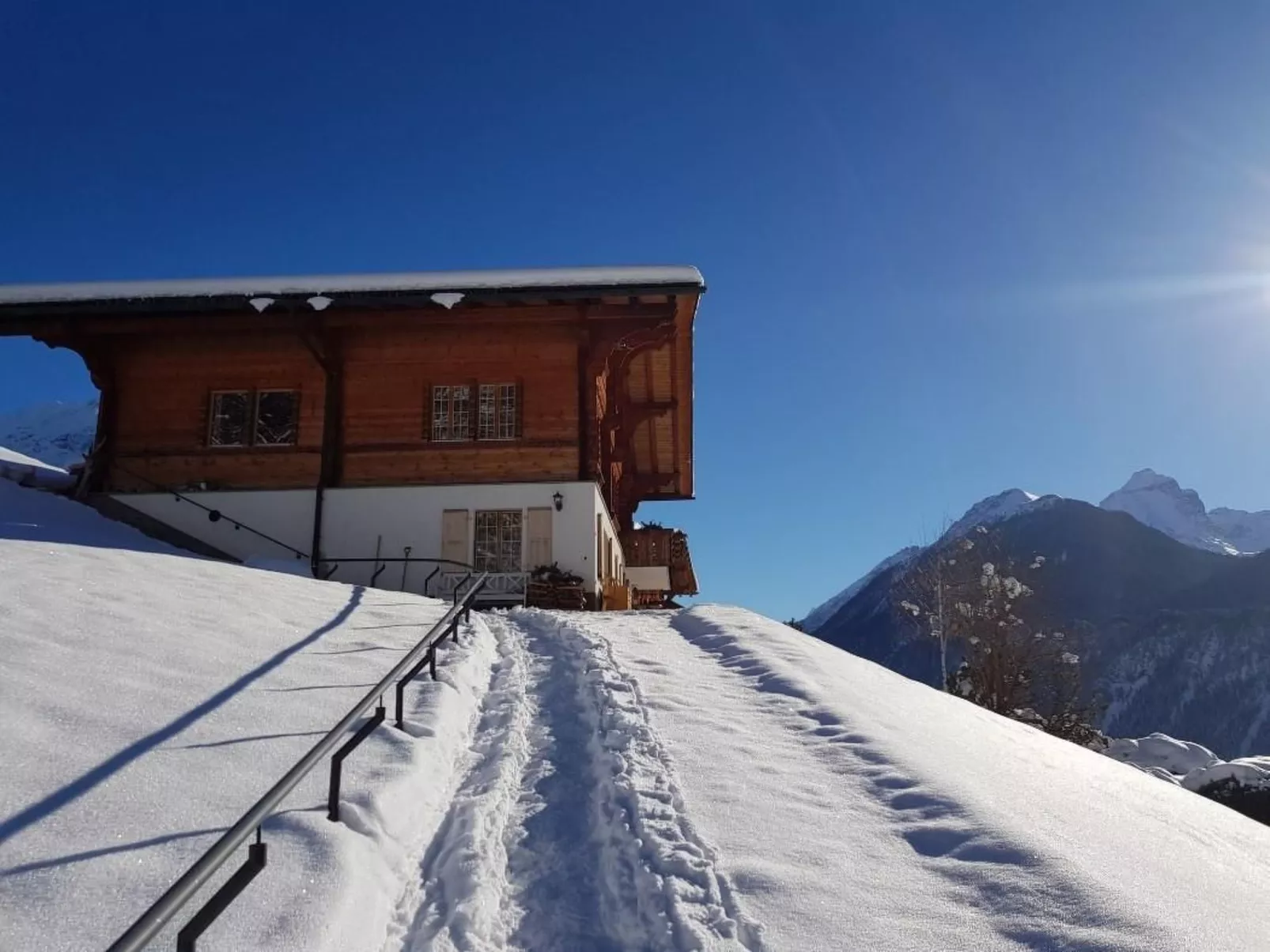Blick auf herrliche Bergwelt-Draußen