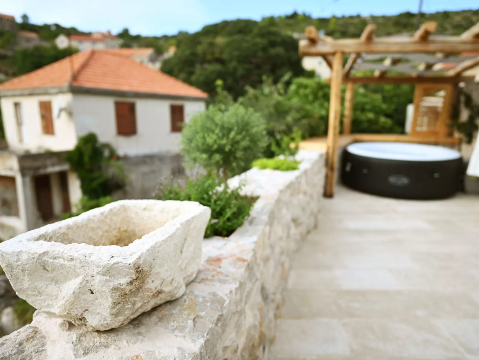 Charmantes traditionelles Steinhaus Villa Teza Hvar-Draußen