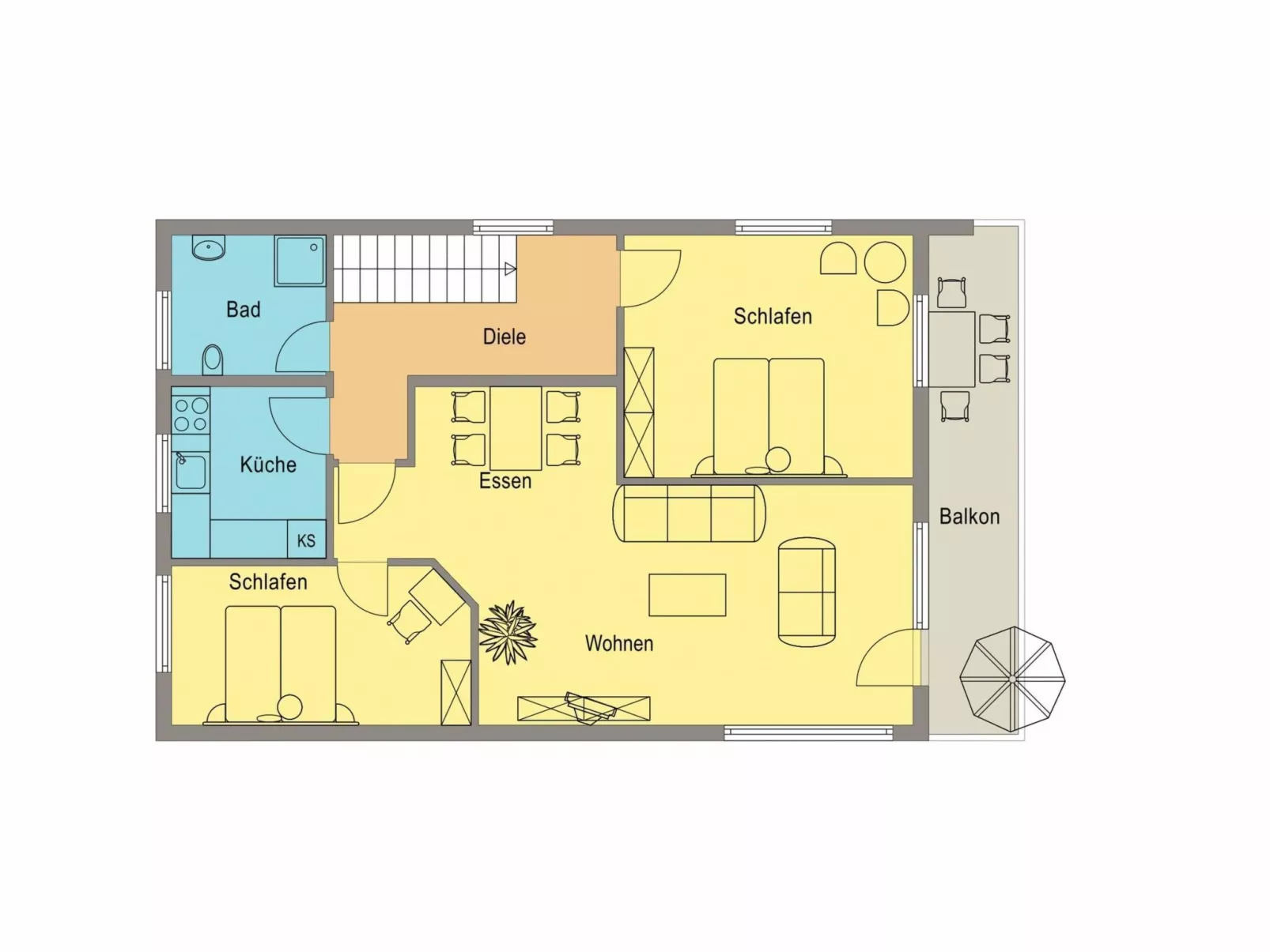 Premium-Ferienwohnung mit Balkon und Bergblick-Inside