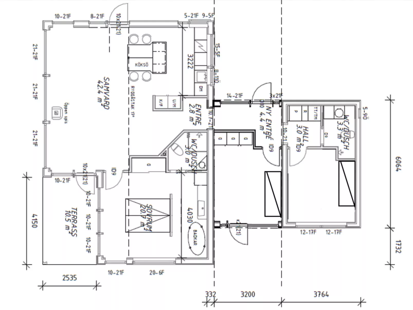 Villa "Vitasjö" mit Terrasse, Grill und Garten-Dedans