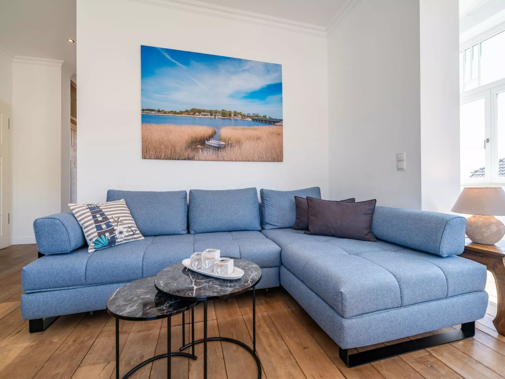 Schilfrohr Meerblick - Drinnen