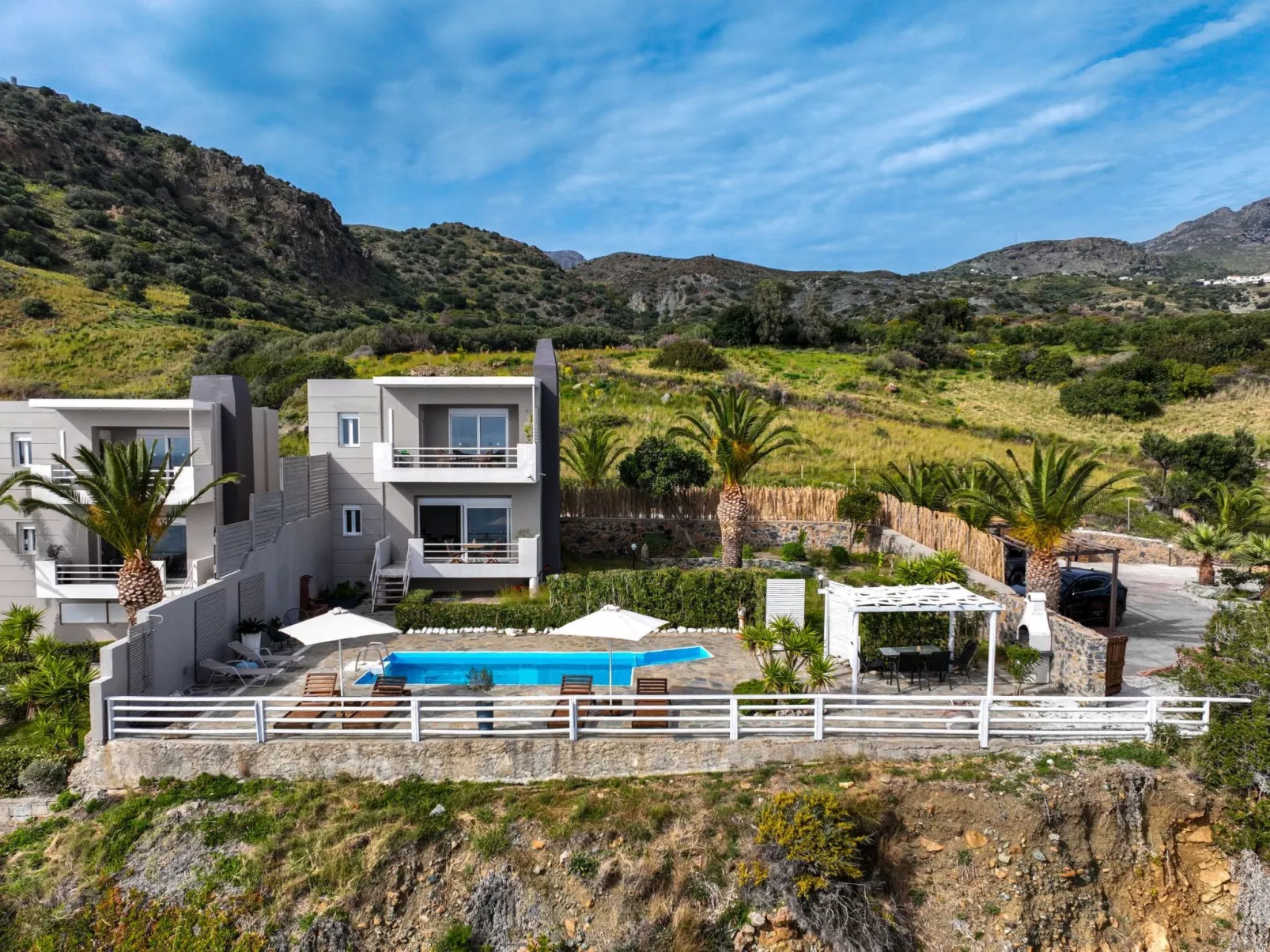 "Villa Chryssa" direkt am Strand-Dehors