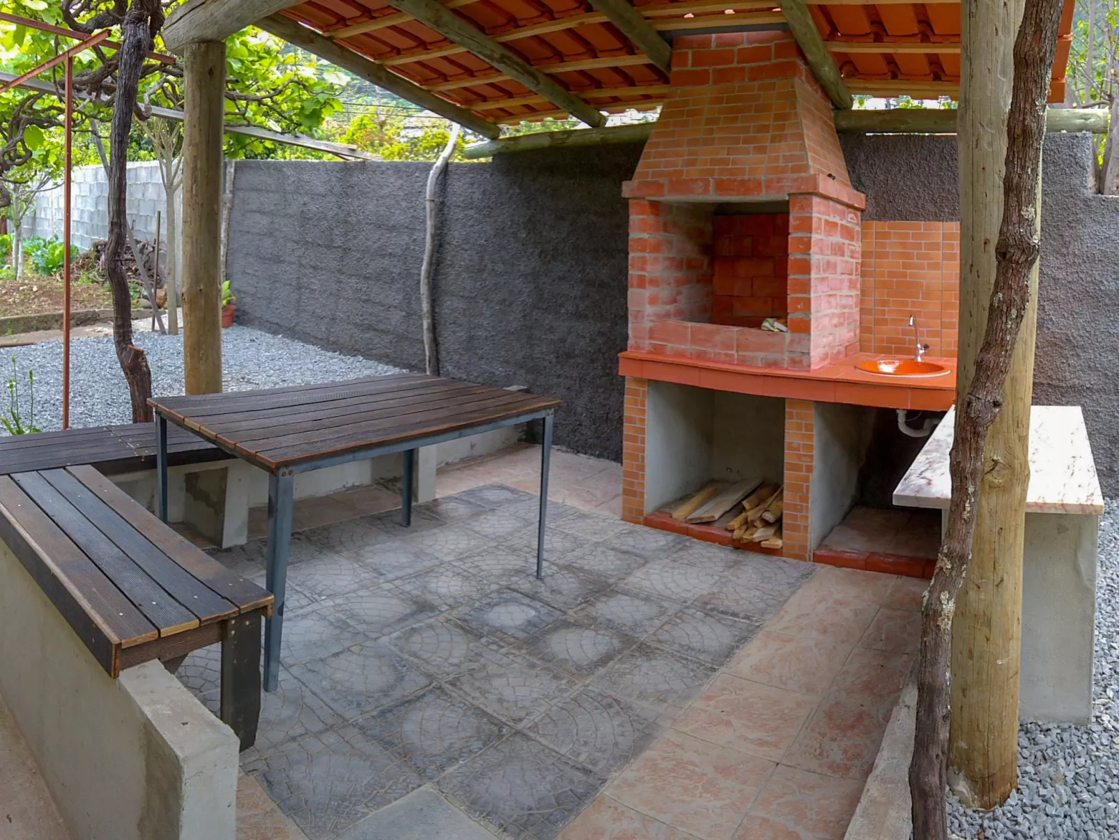 Typische Bauernhof-Wohnung-Draußen